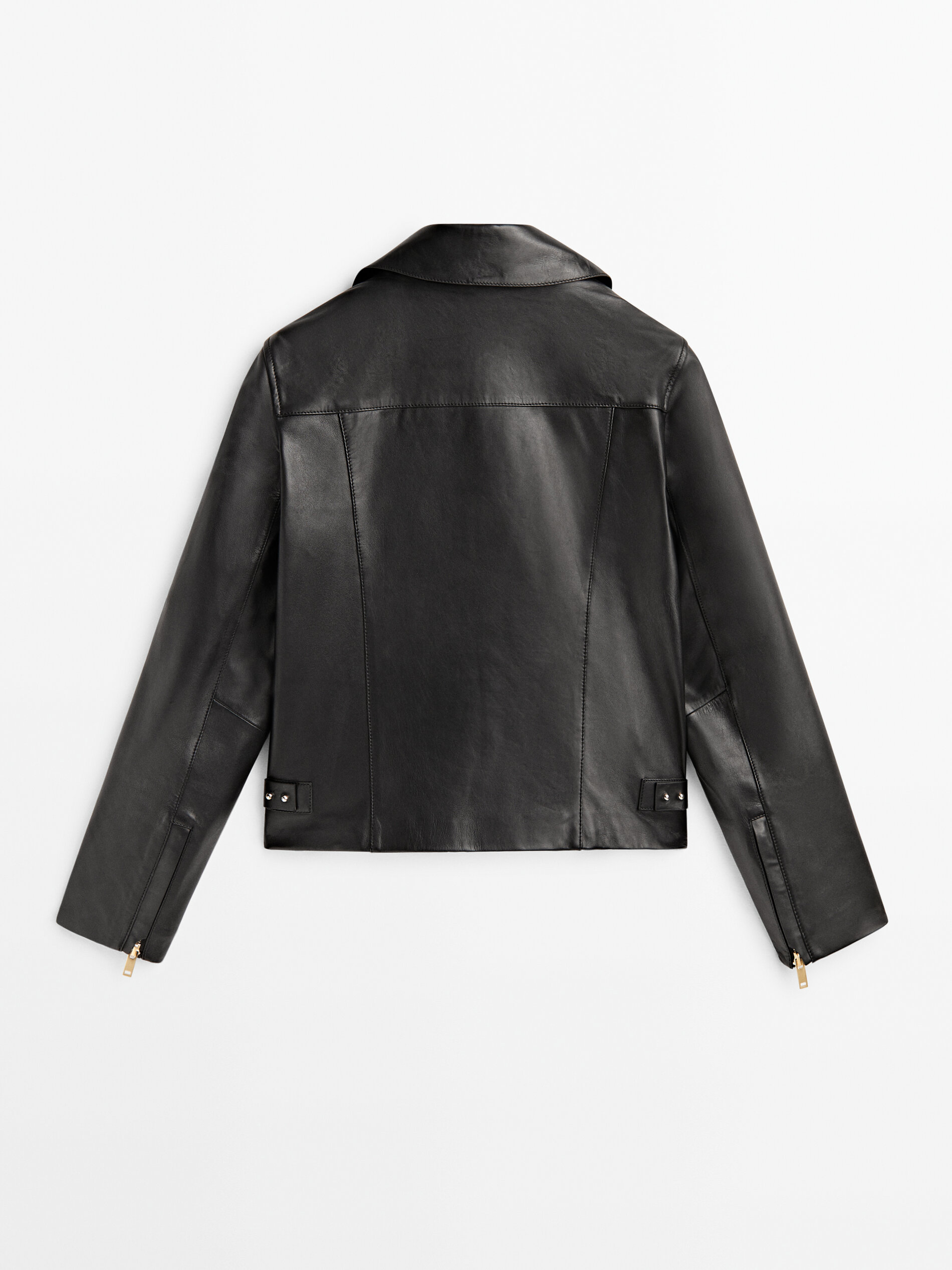 Chaqueta biker piel napa - NEGRO