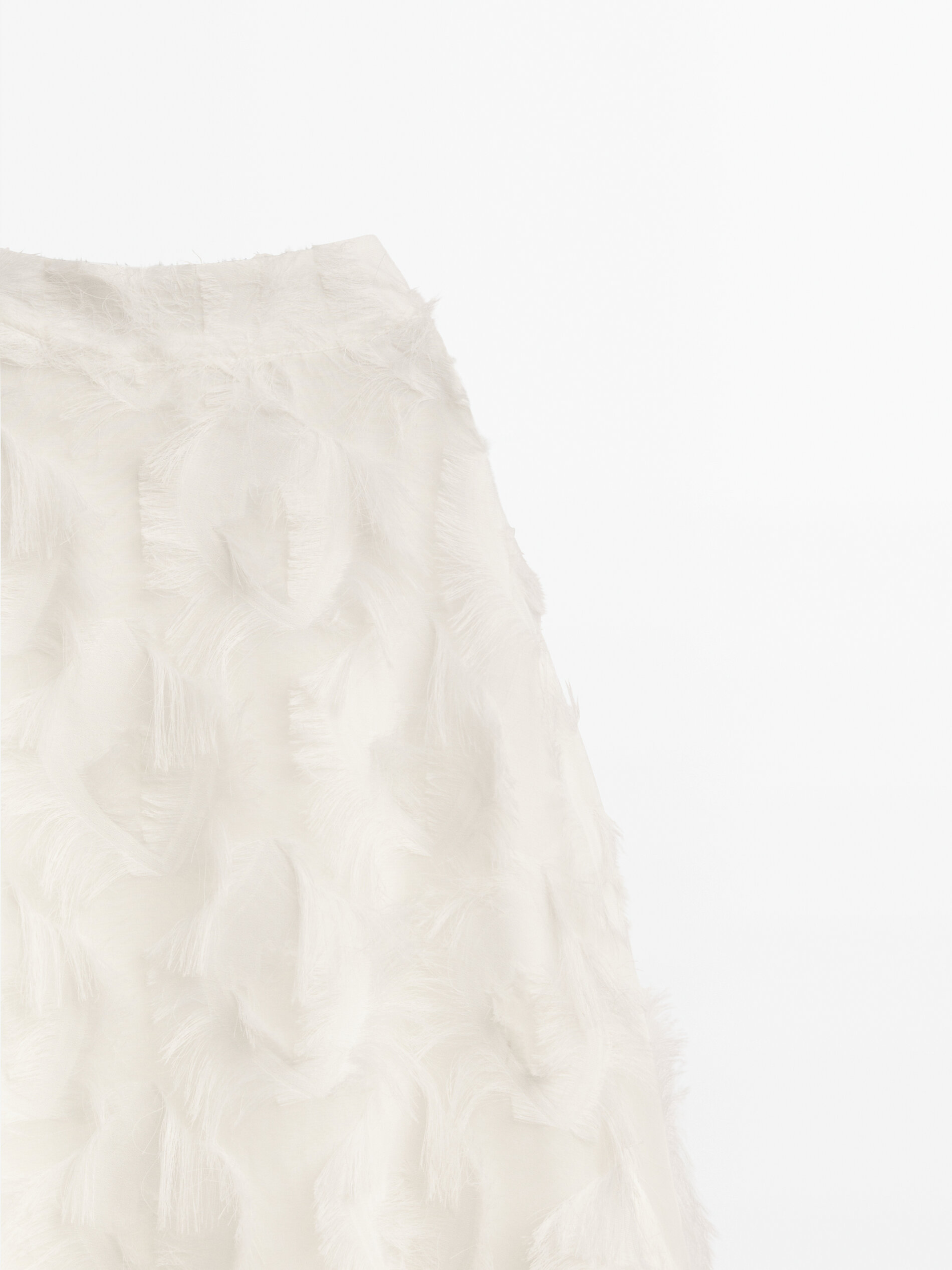 Vestido halter desflecado -Studio - BLANCO