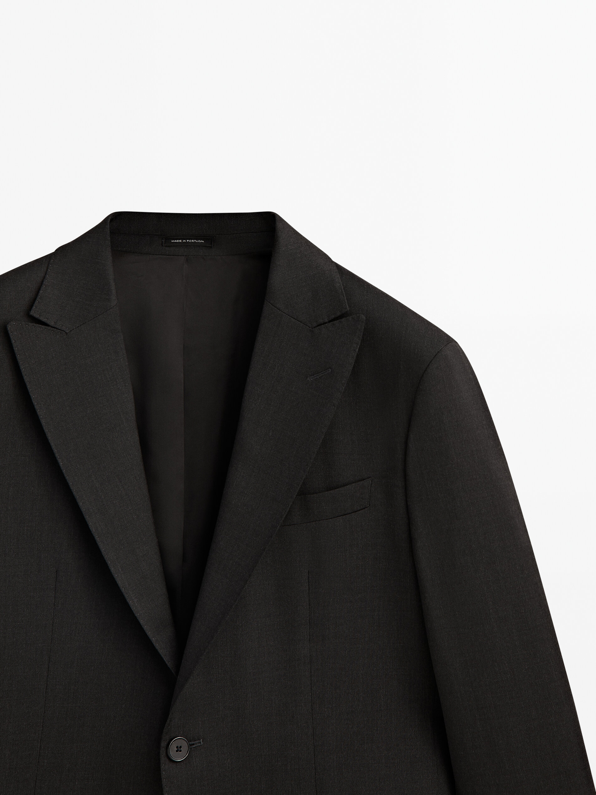 Americana traje lana half canvas gris - MARENGO