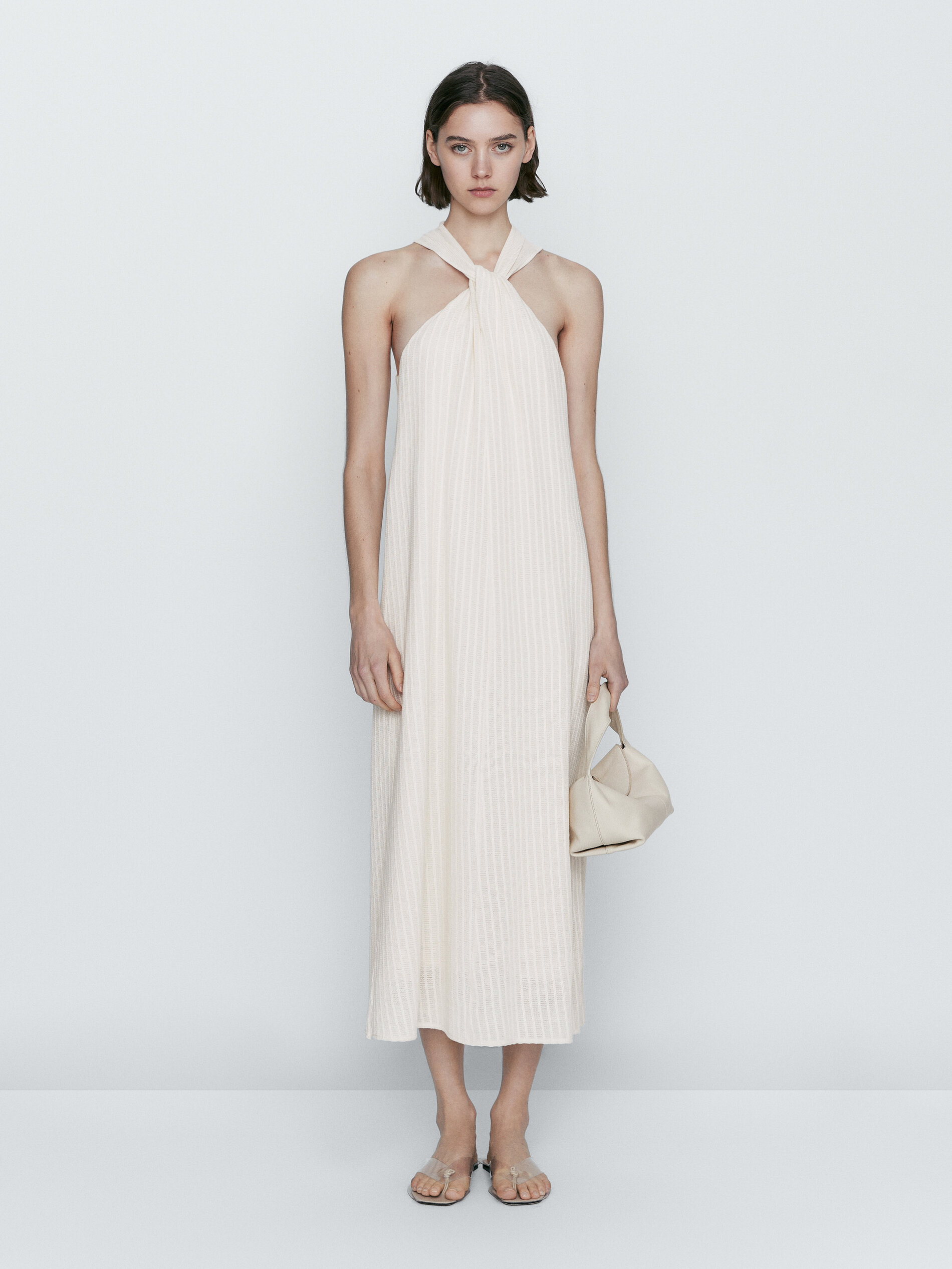 Vestido estructura tirante cruzado - CRUDO