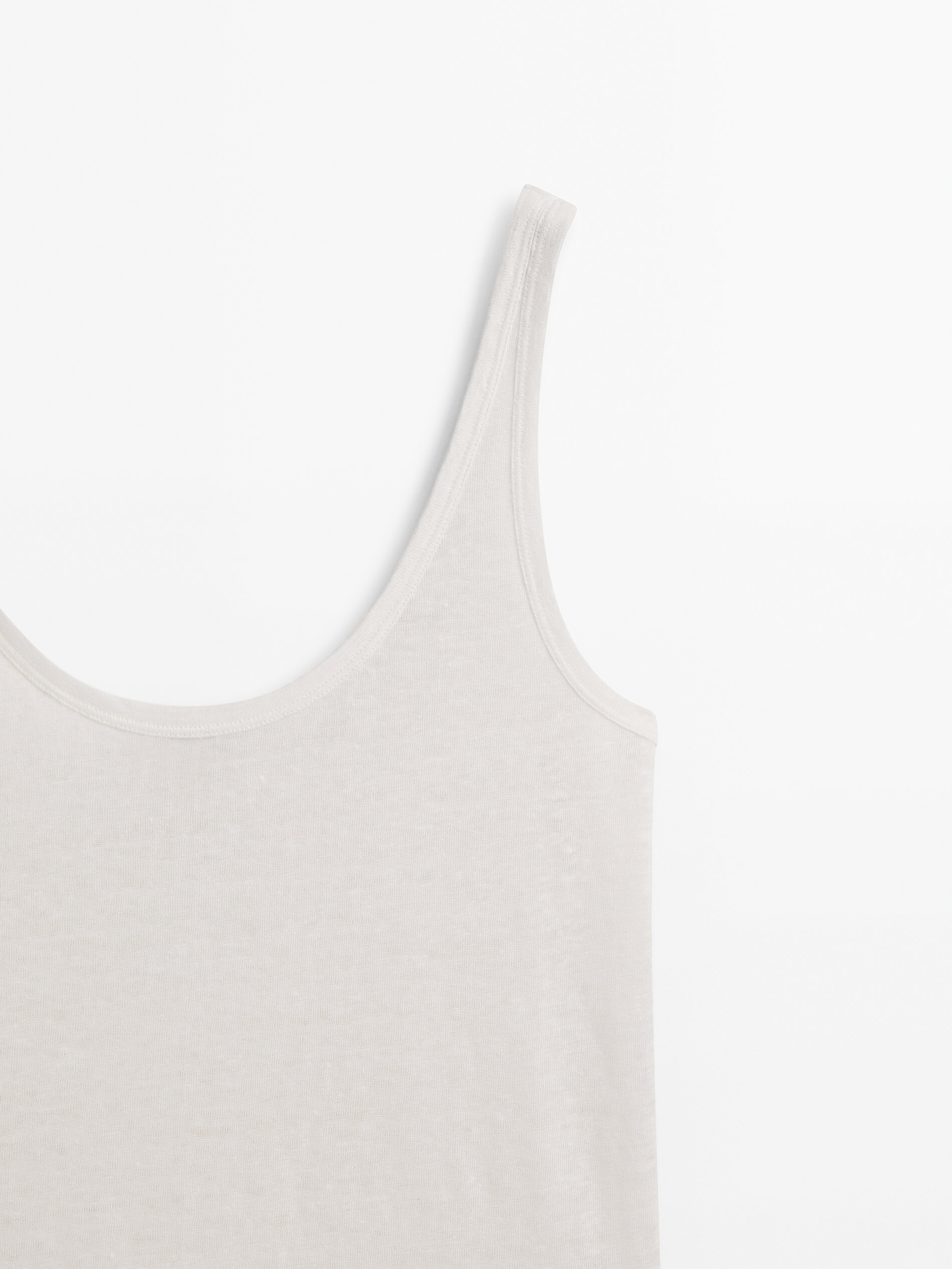 Camiseta lino tirantes - CRUDO