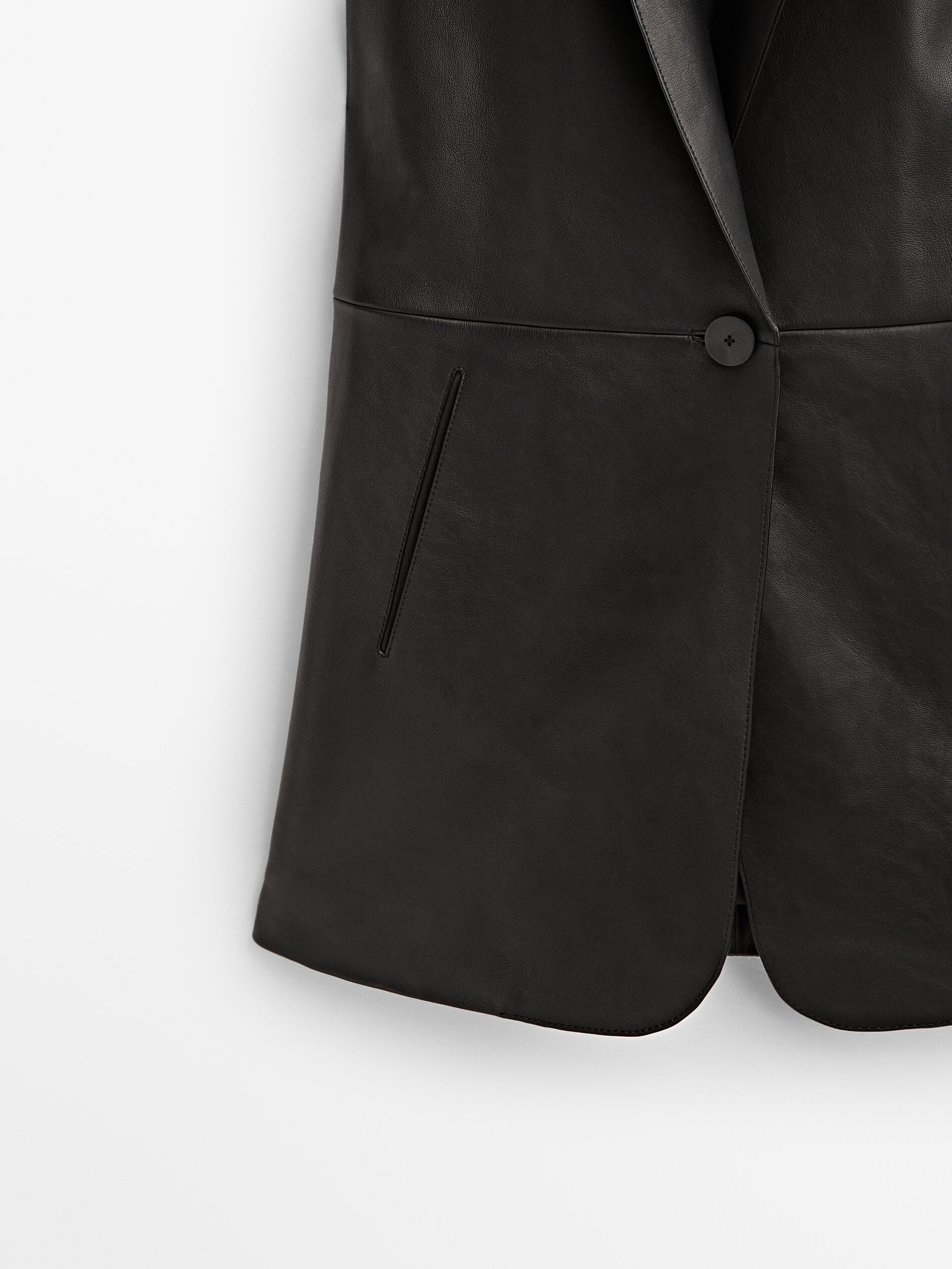 Chaleco piel napa - NEGRO