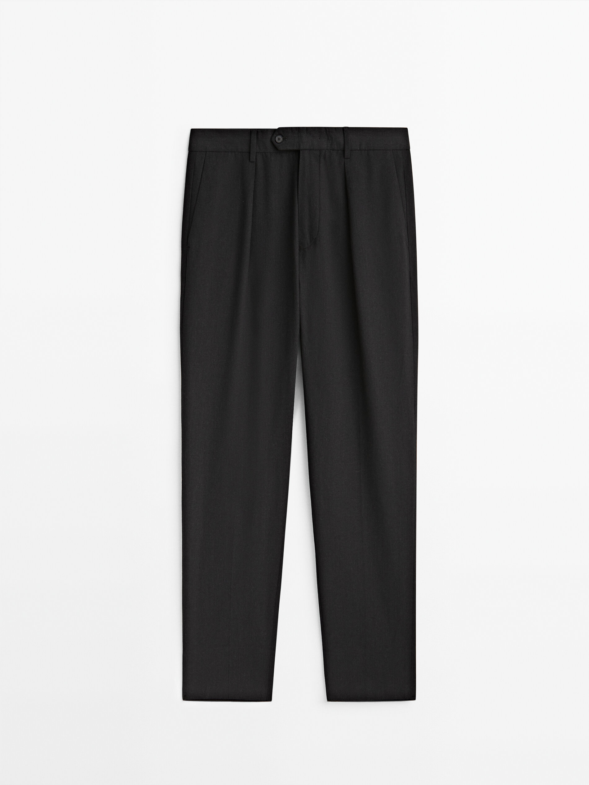 Pantalón pinzas canvas tapered fit -Studio - MARENGO