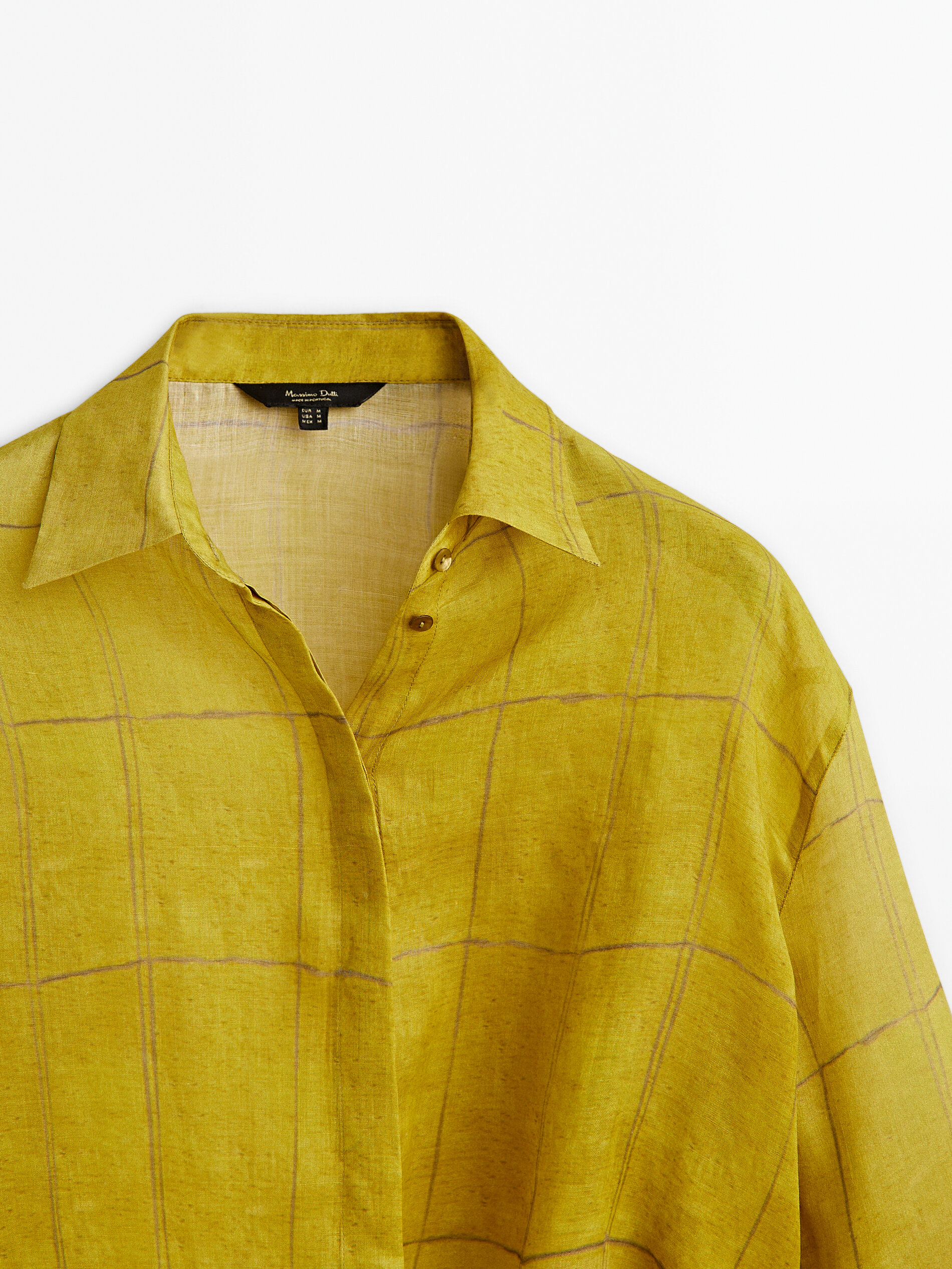 Camisa ramio estampado cuadros - OLIVA