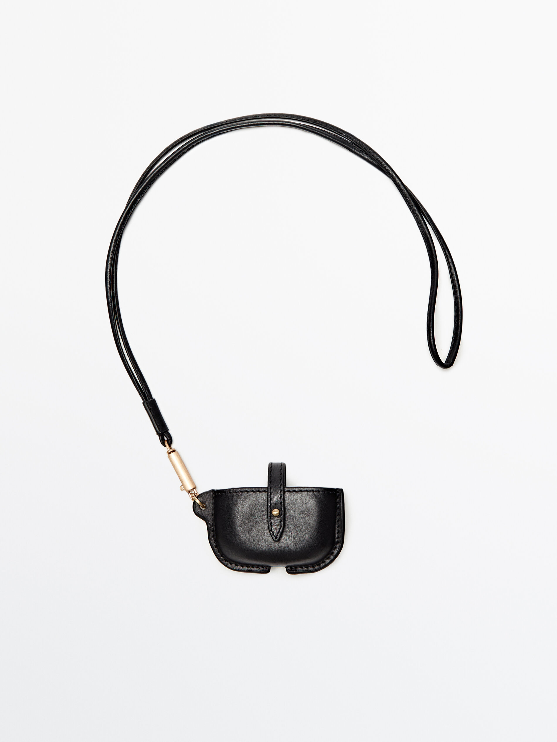 Estuche piel auriculares inalámbricos - NEGRO