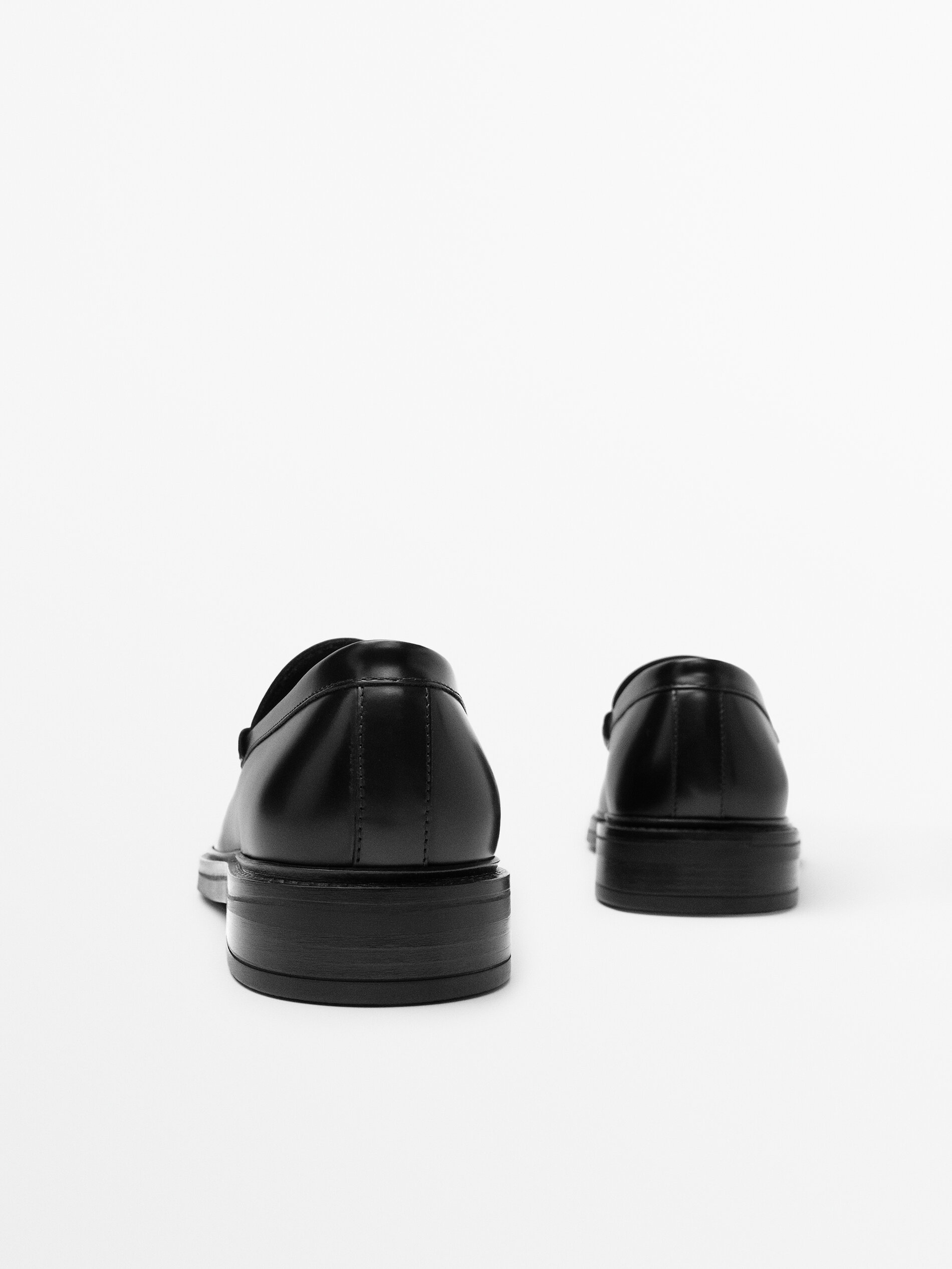 Mocasín piel antifaz negro - NEGRO