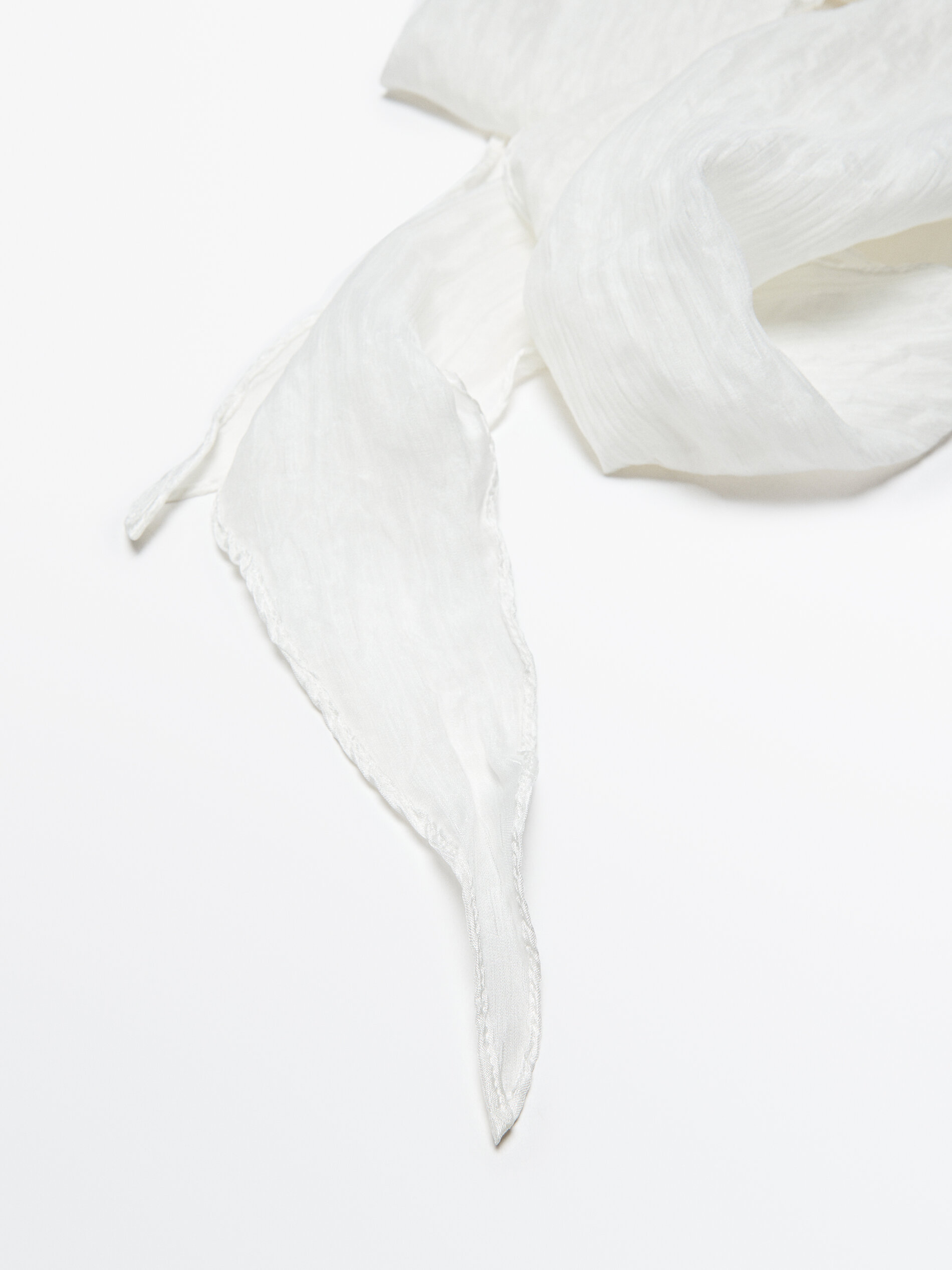 Fular seda rombo - BLANCO