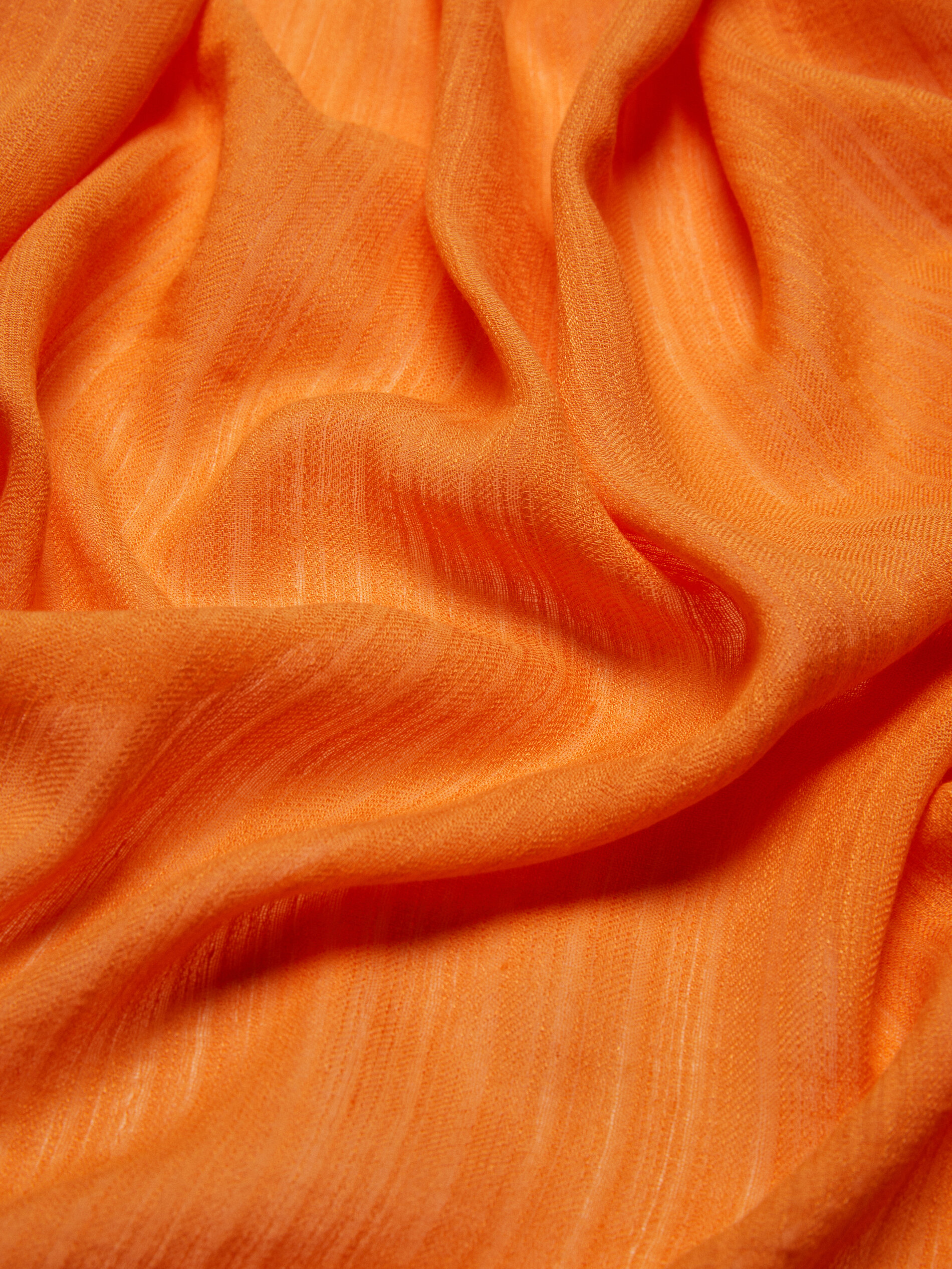 Fular con algodón y lino - NARANJA