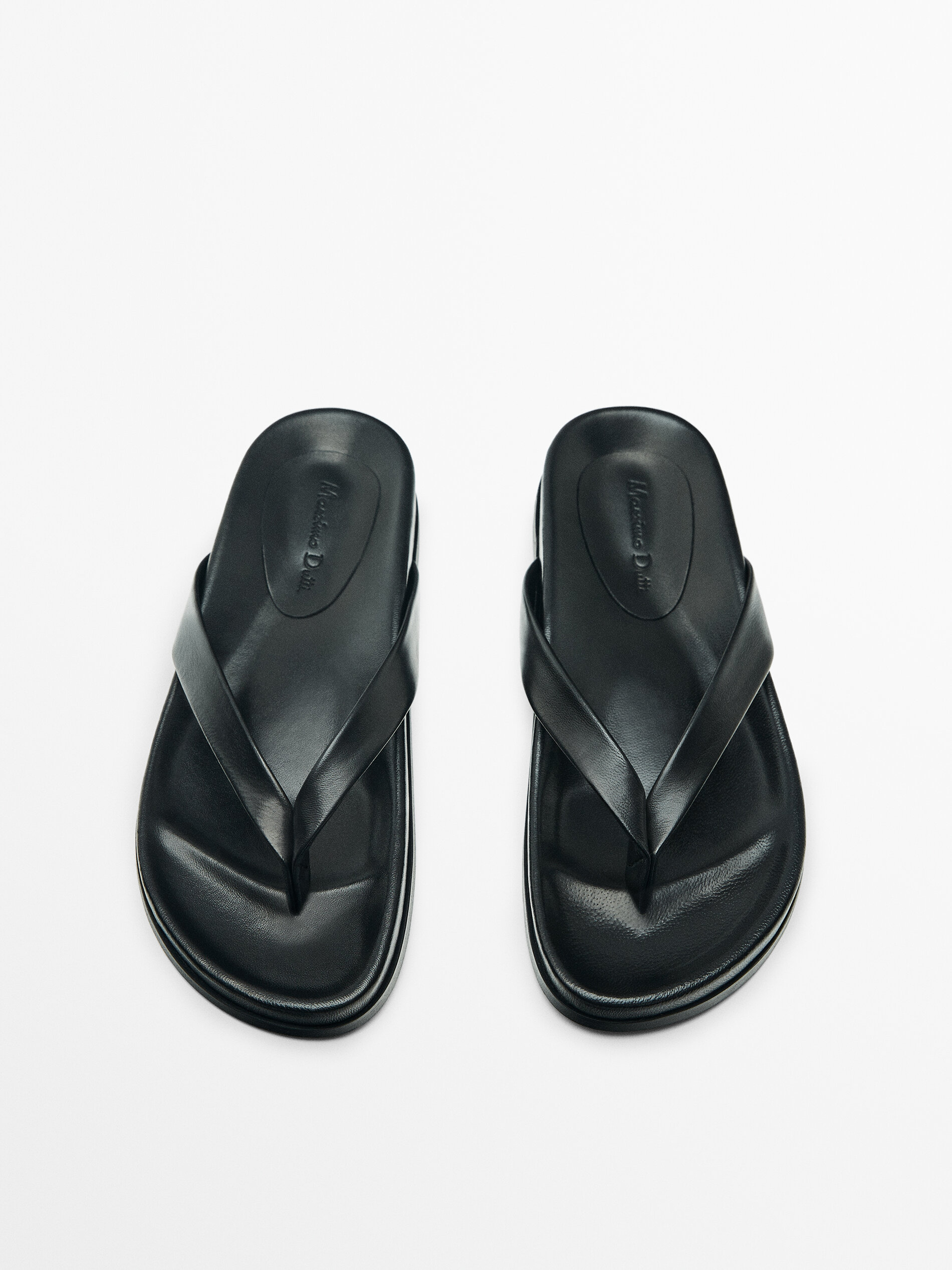 Sandalia piel tiras - NEGRO