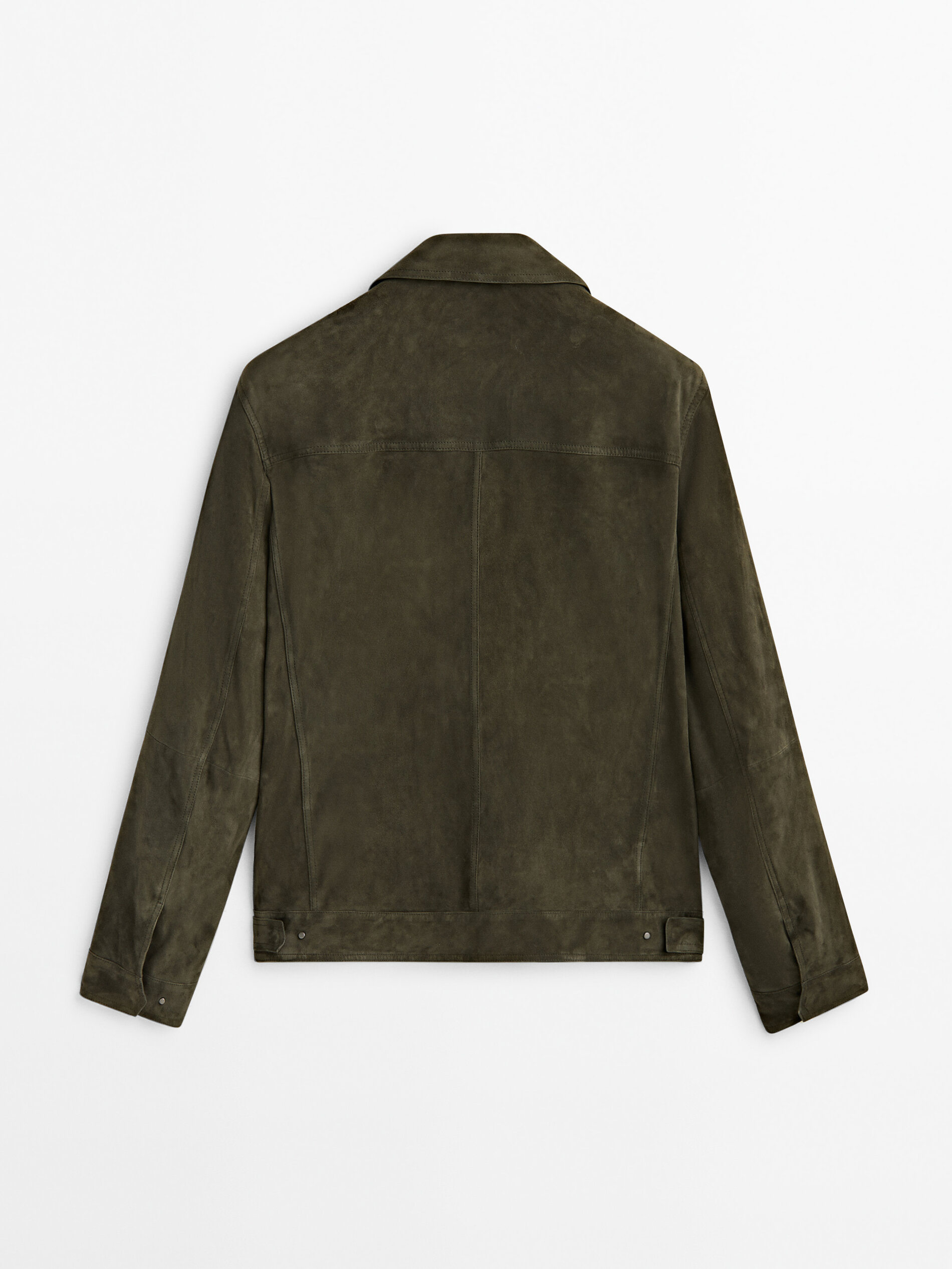 Chaqueta ante bolsillos - KAKI OSCURO