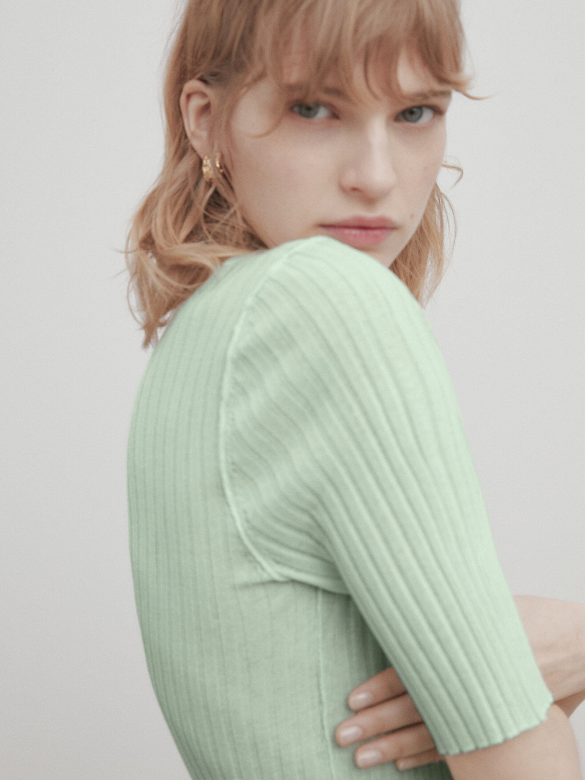 Jersey punto canalé -Studio - Verde billar