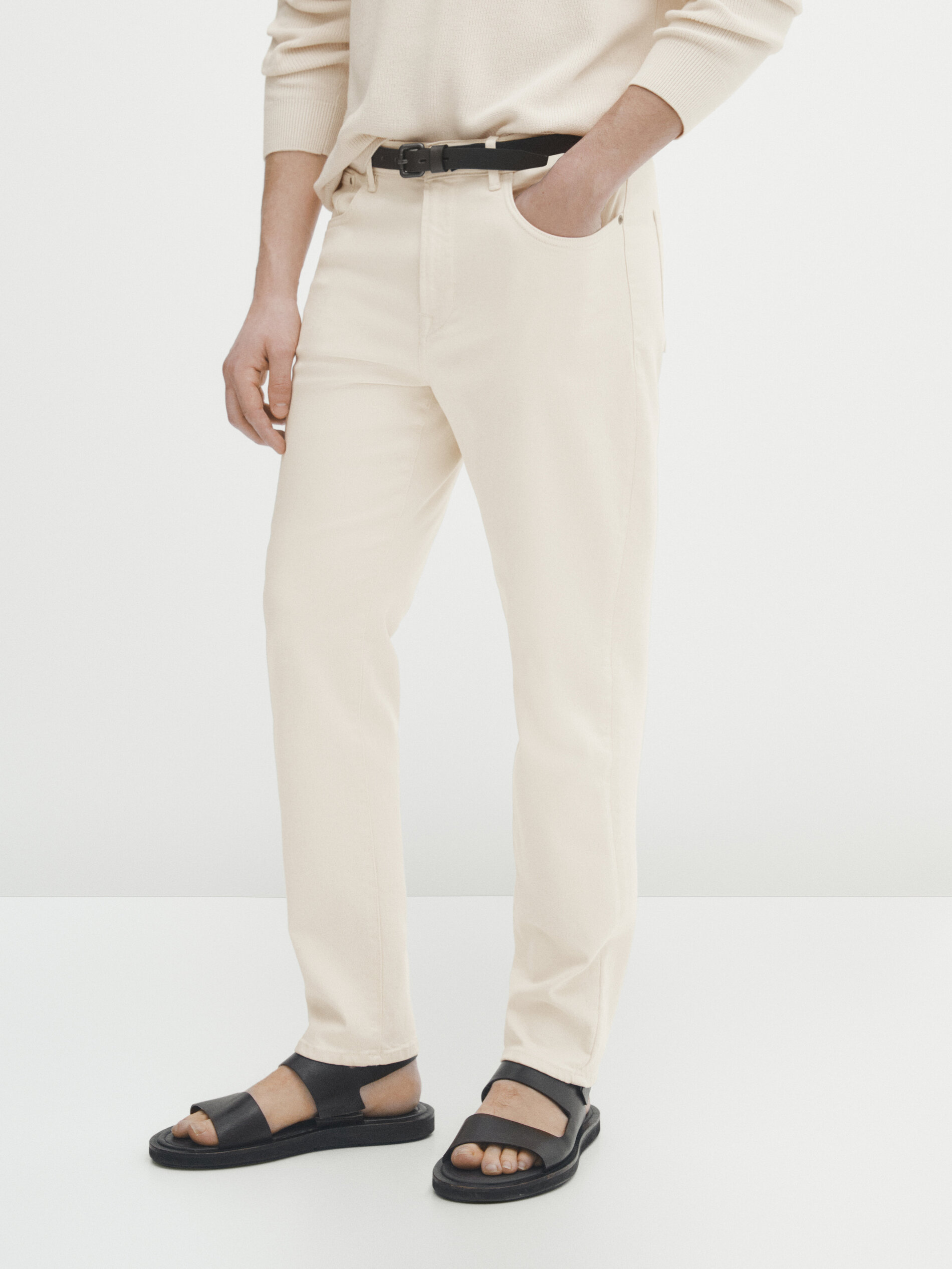 Pantalón vaquero tapered fit - CRUDO