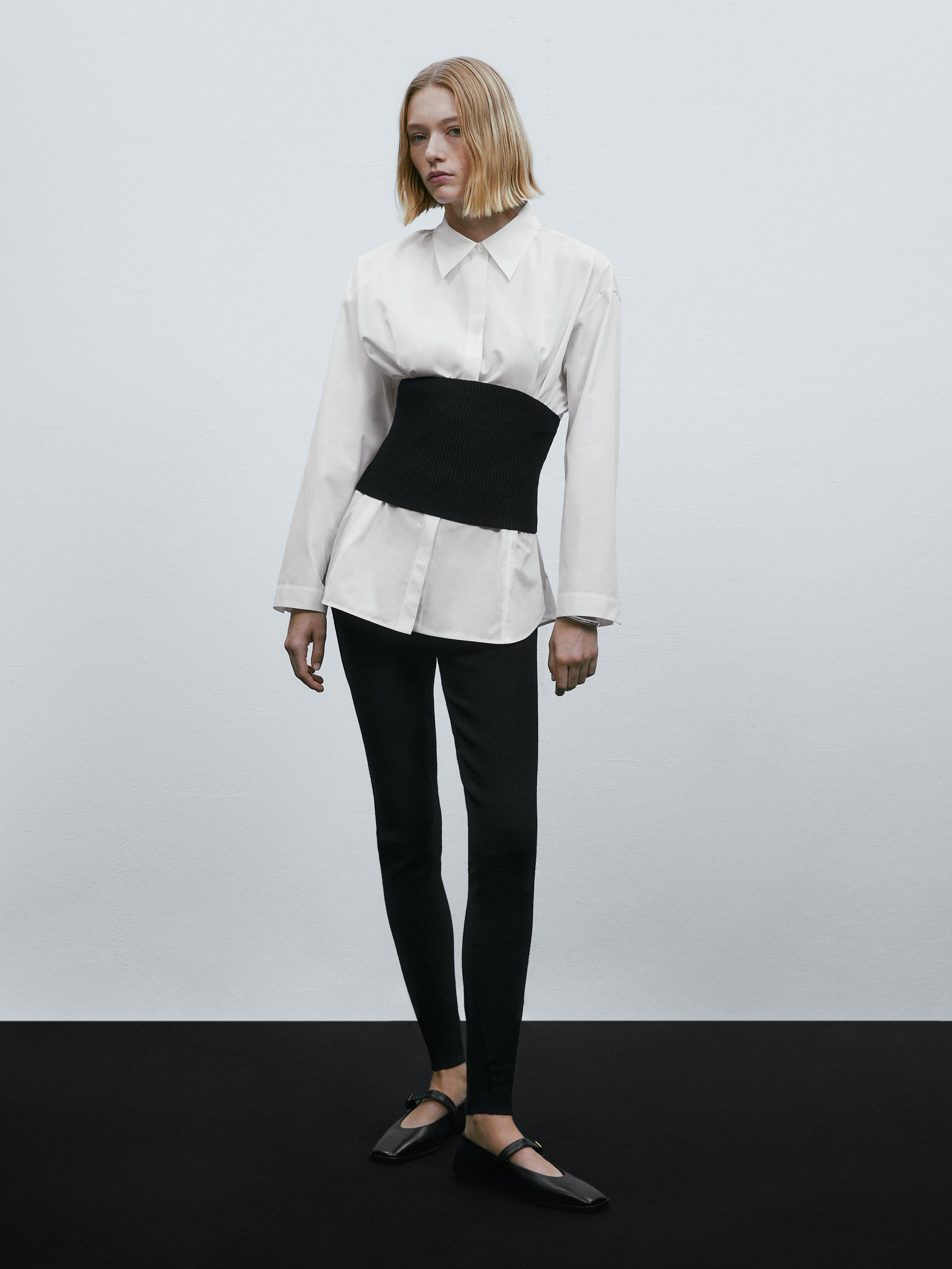 Camisa popelin pinzas - BLANCO