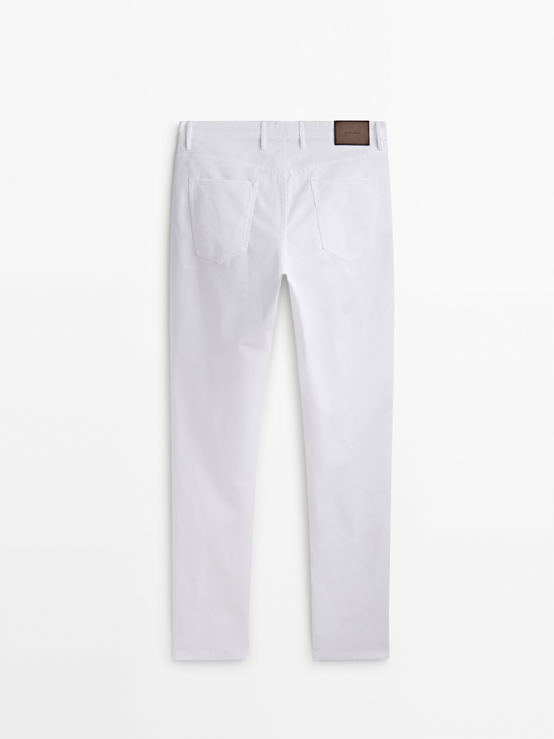 Pantalón tejanero estructura slim fit - BLANCO