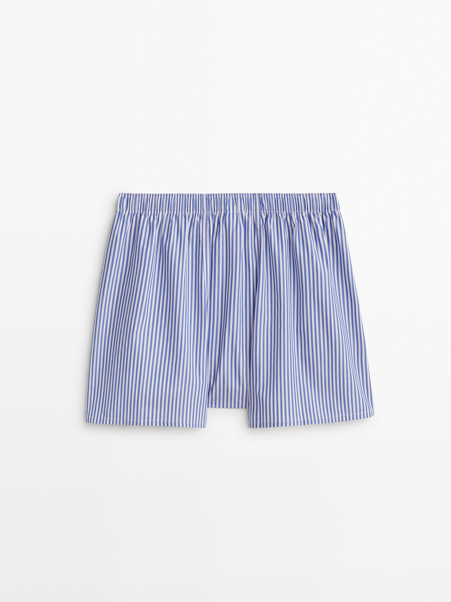 Calzoncillo popelín rayas - AZUL MARINO