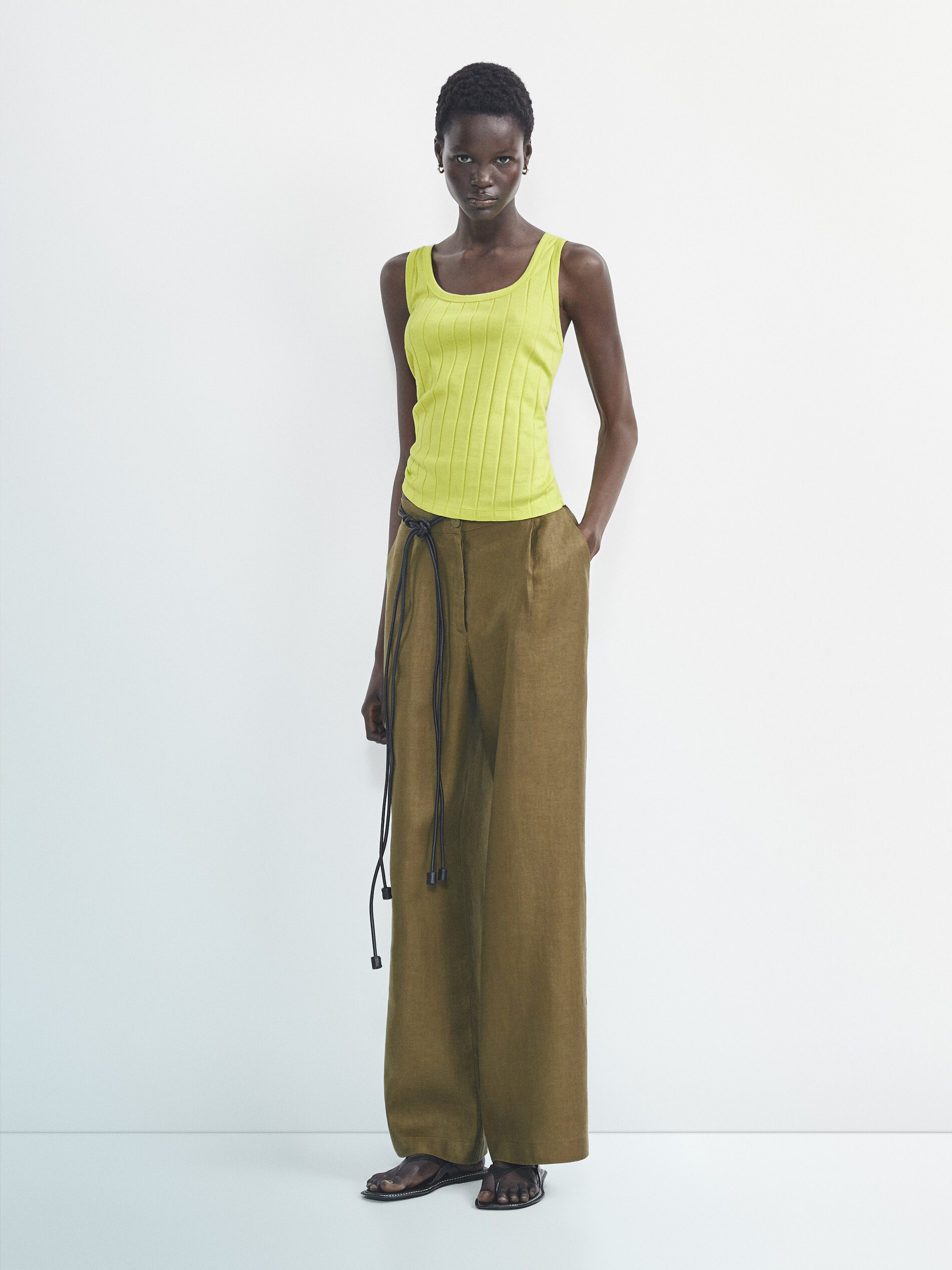 Camiseta tirantes canalé ancho - LIMA