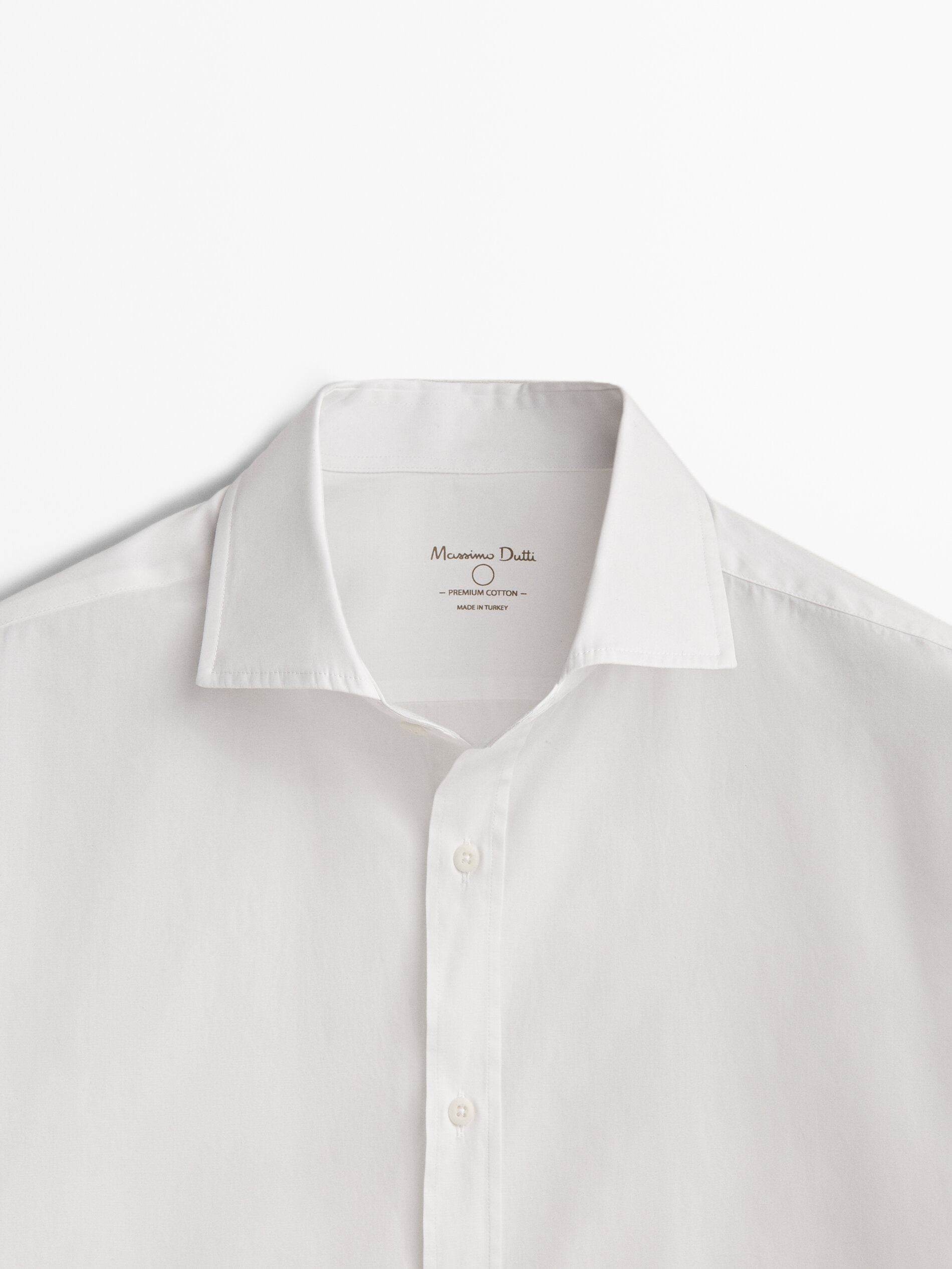 Camisa popelín algodón slim fit - BLANCO