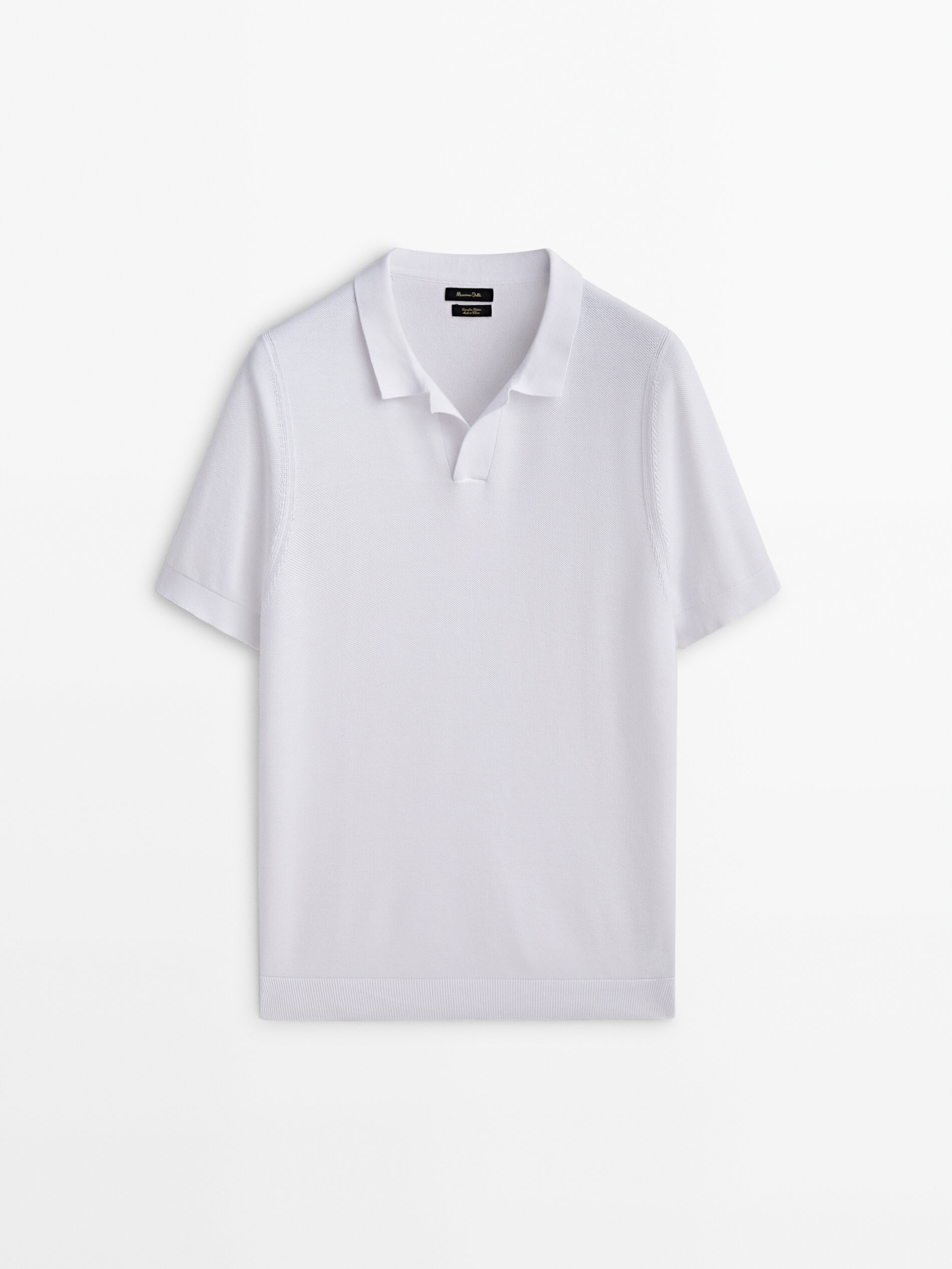 Jersey polo punto nido de abeja - BLANCO