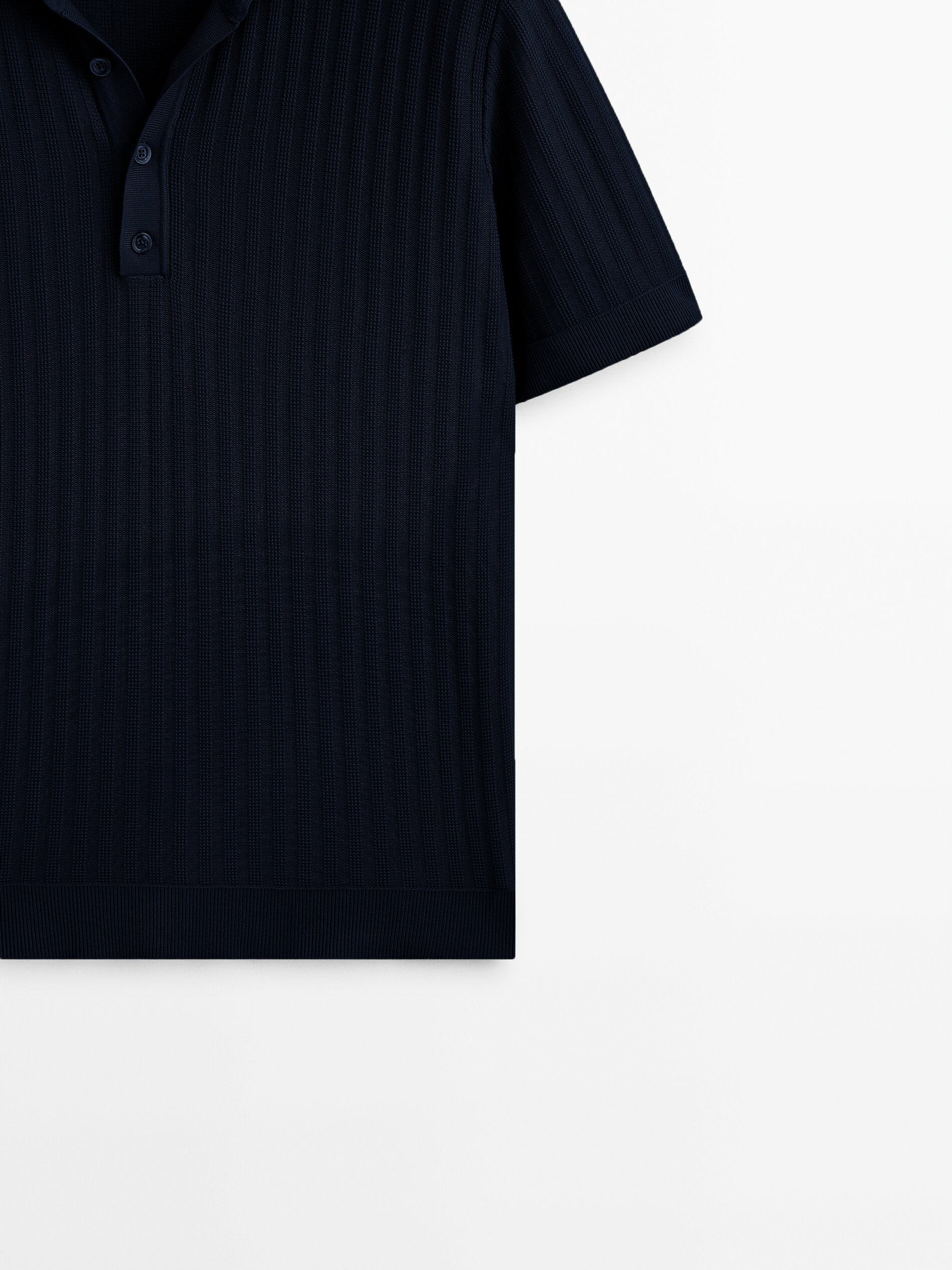 Jersey polo punto estructura vertical - AZUL MARINO