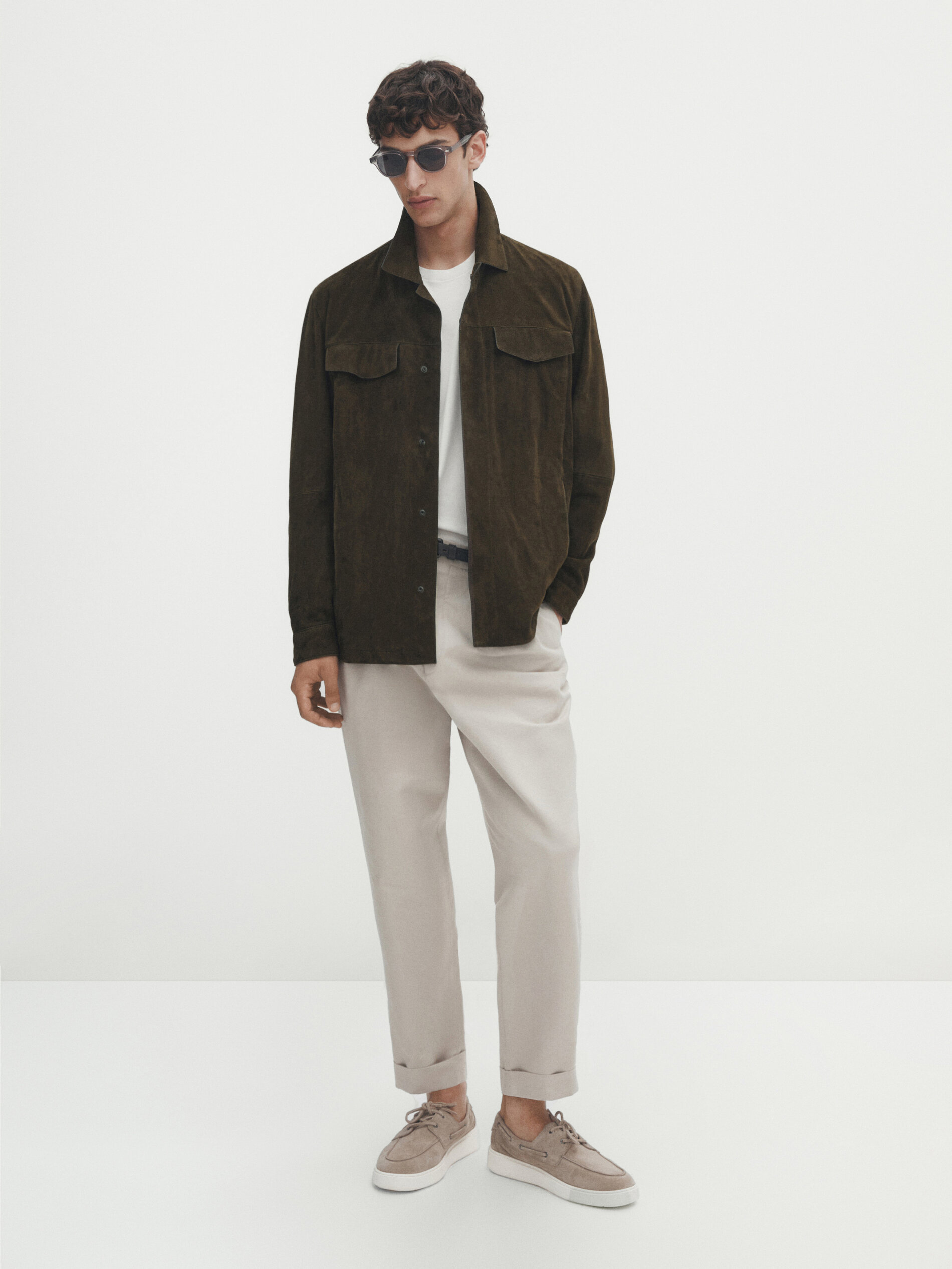 Sobrecamisa ante chaleco desmontable - KAKI OSCURO