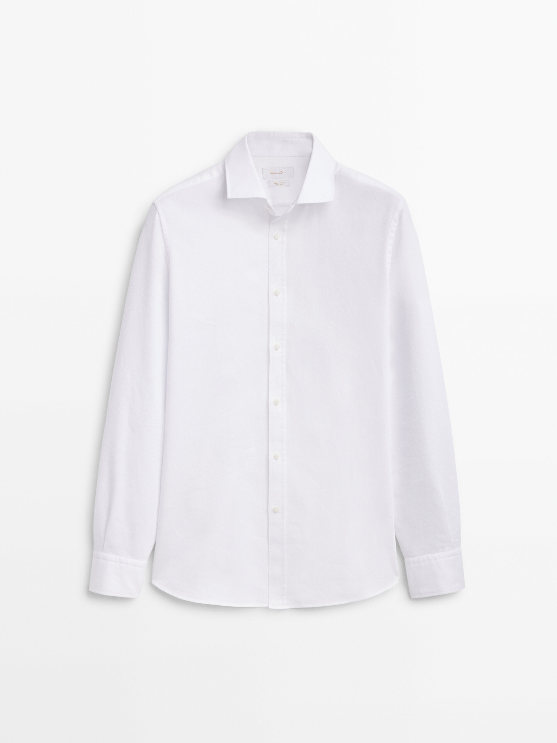 Camisa estructura giro inglese slim fit - BLANCO