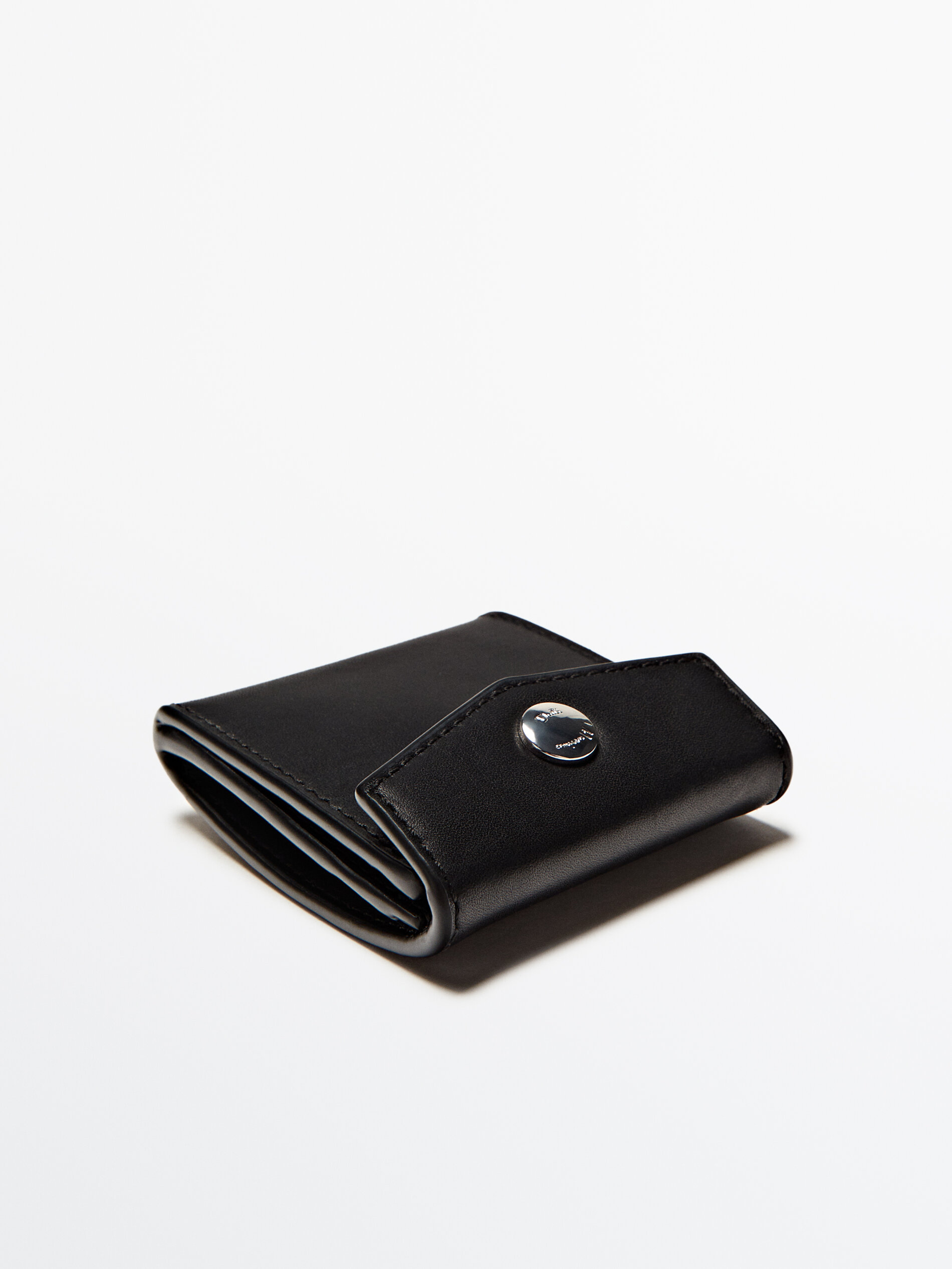 Monedero de piel - NEGRO