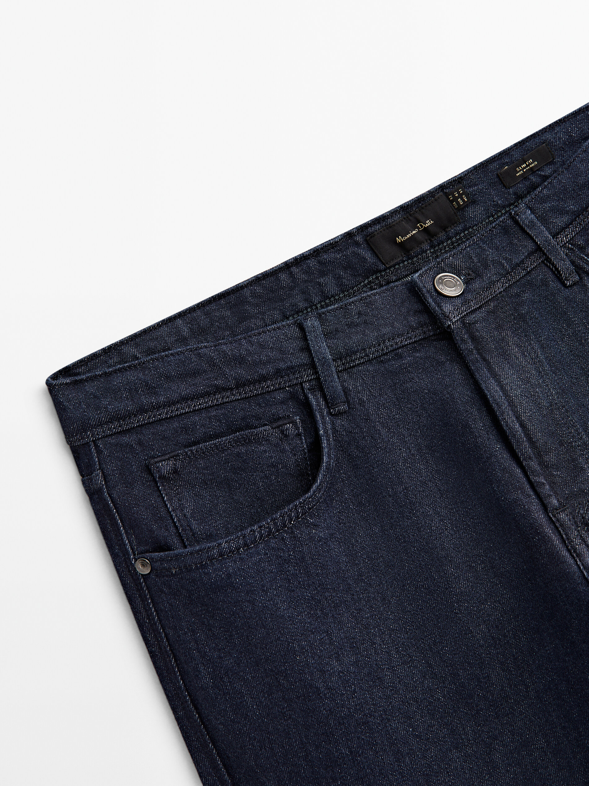 Pantalón vaquero desencolado slim fit - INDIGO