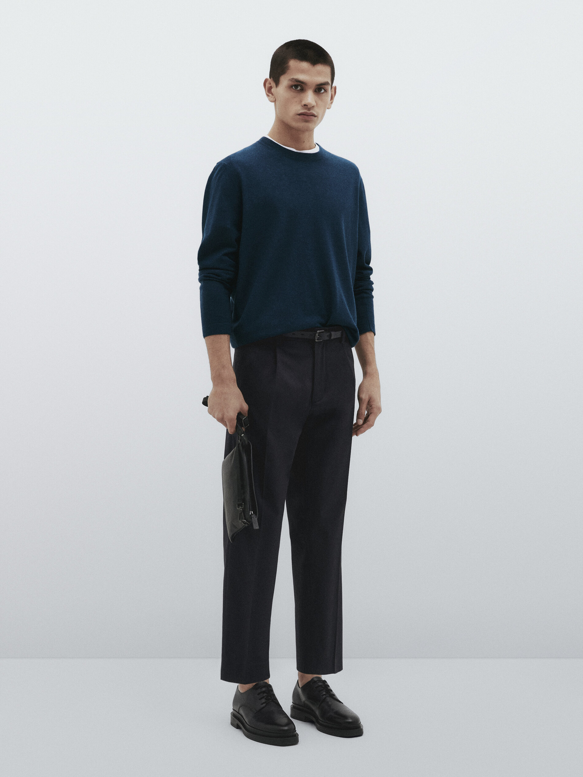 Jersey 100% lana cashmere -Studio - AZUL