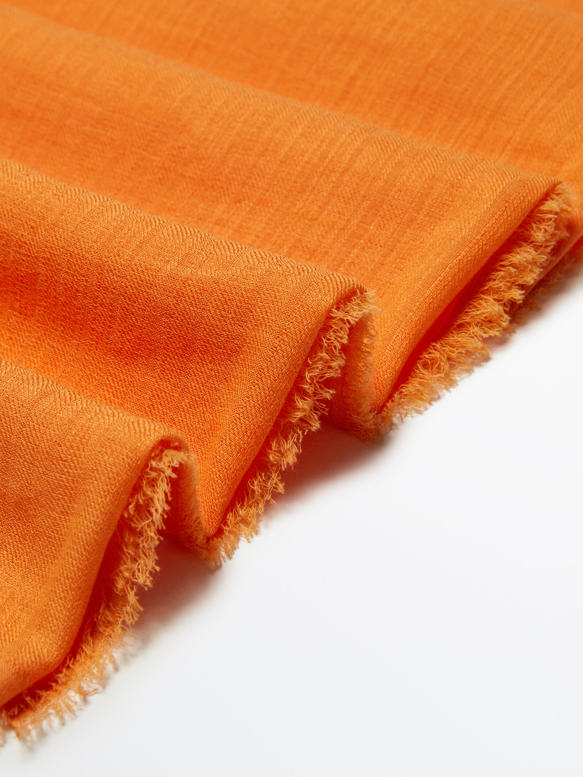 Fular con algodón y lino - NARANJA