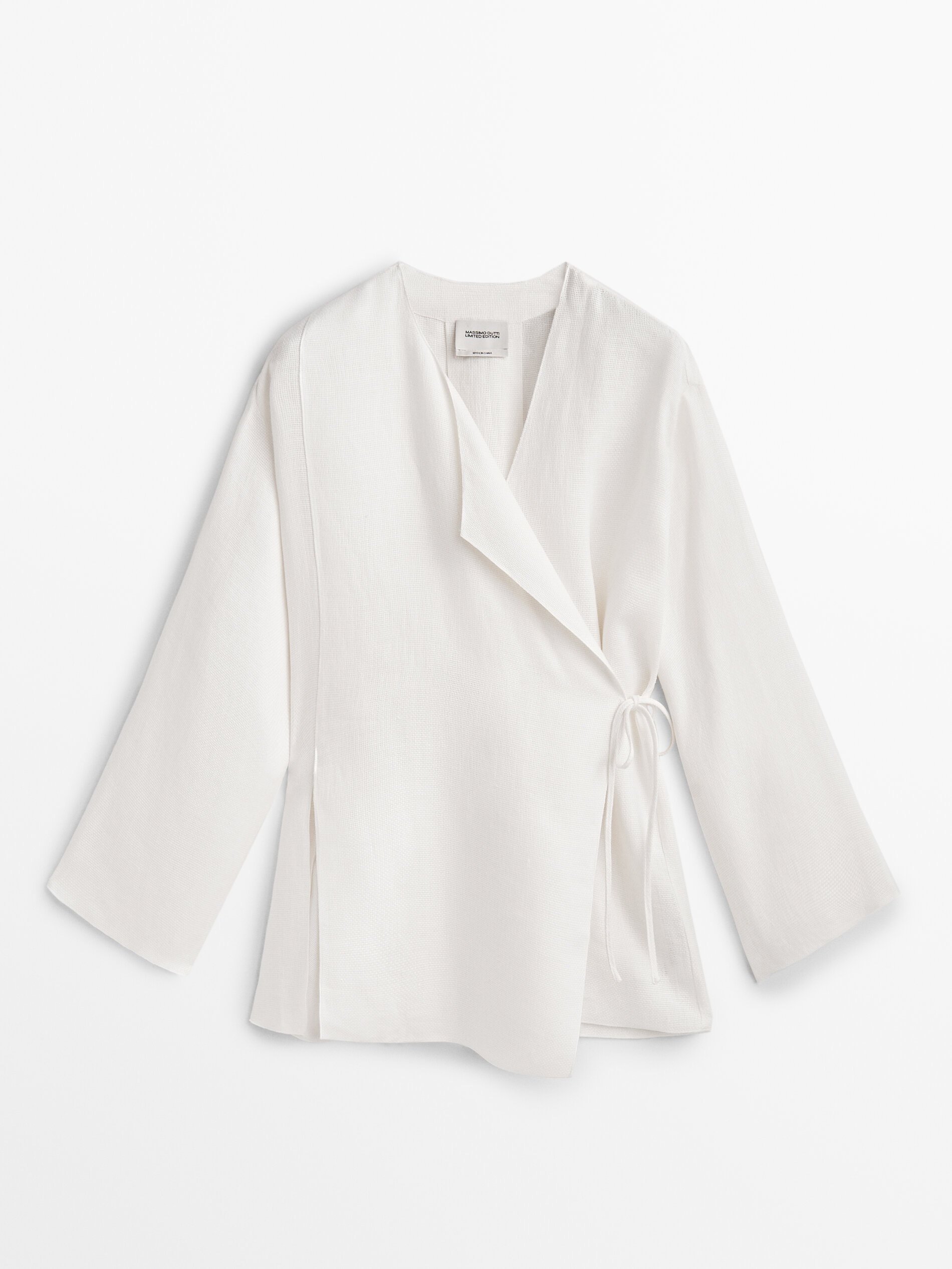 Sobrecamisa lino estructura Limited Edition - BLANCO