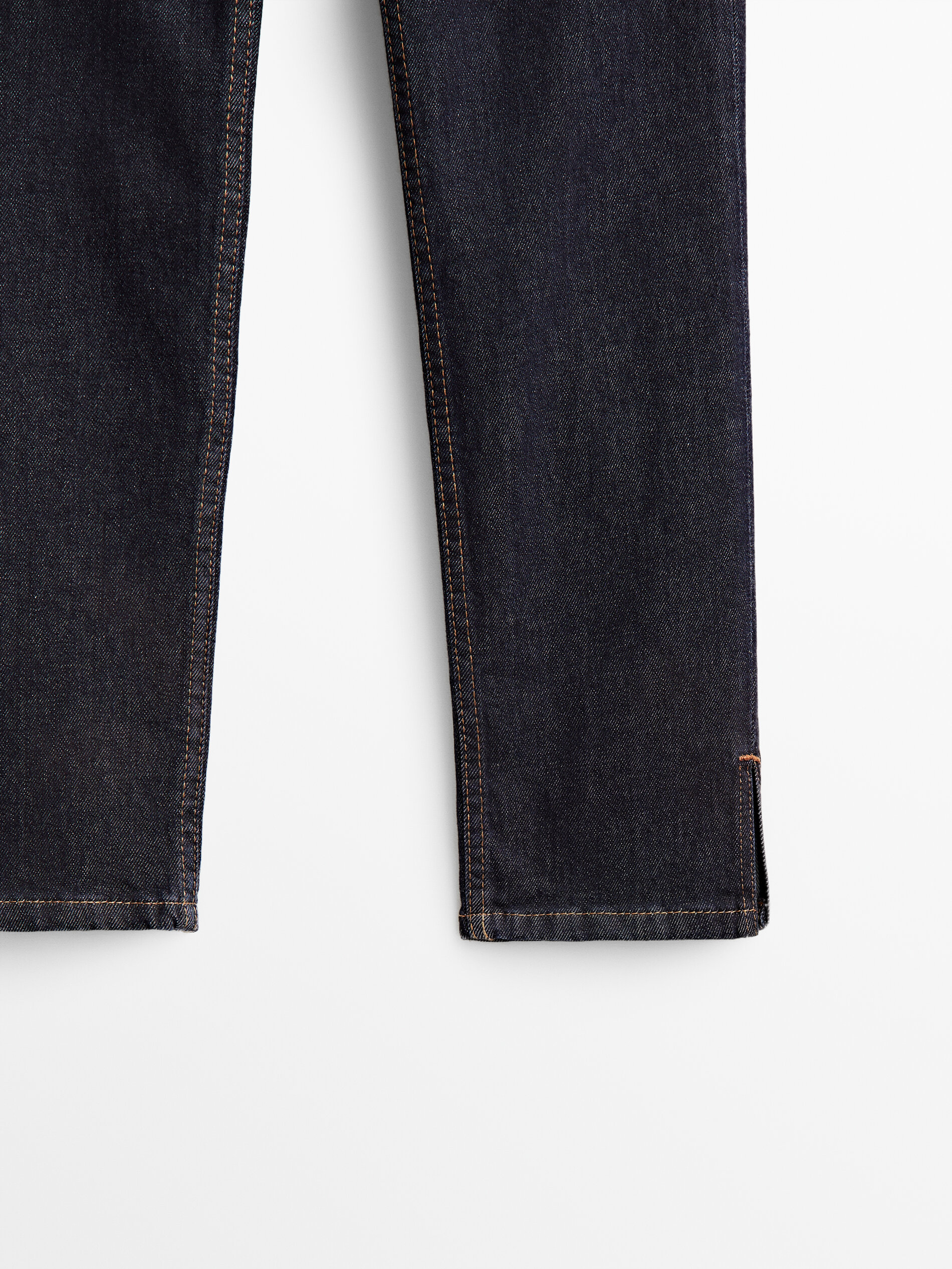 Pantalón vaquero tiro medio slim cropped fit - AZUL OSCURO