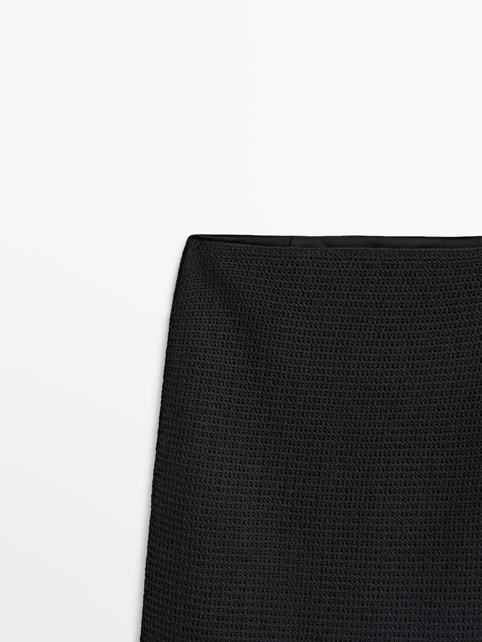 Falda negra punto crochet - NEGRO