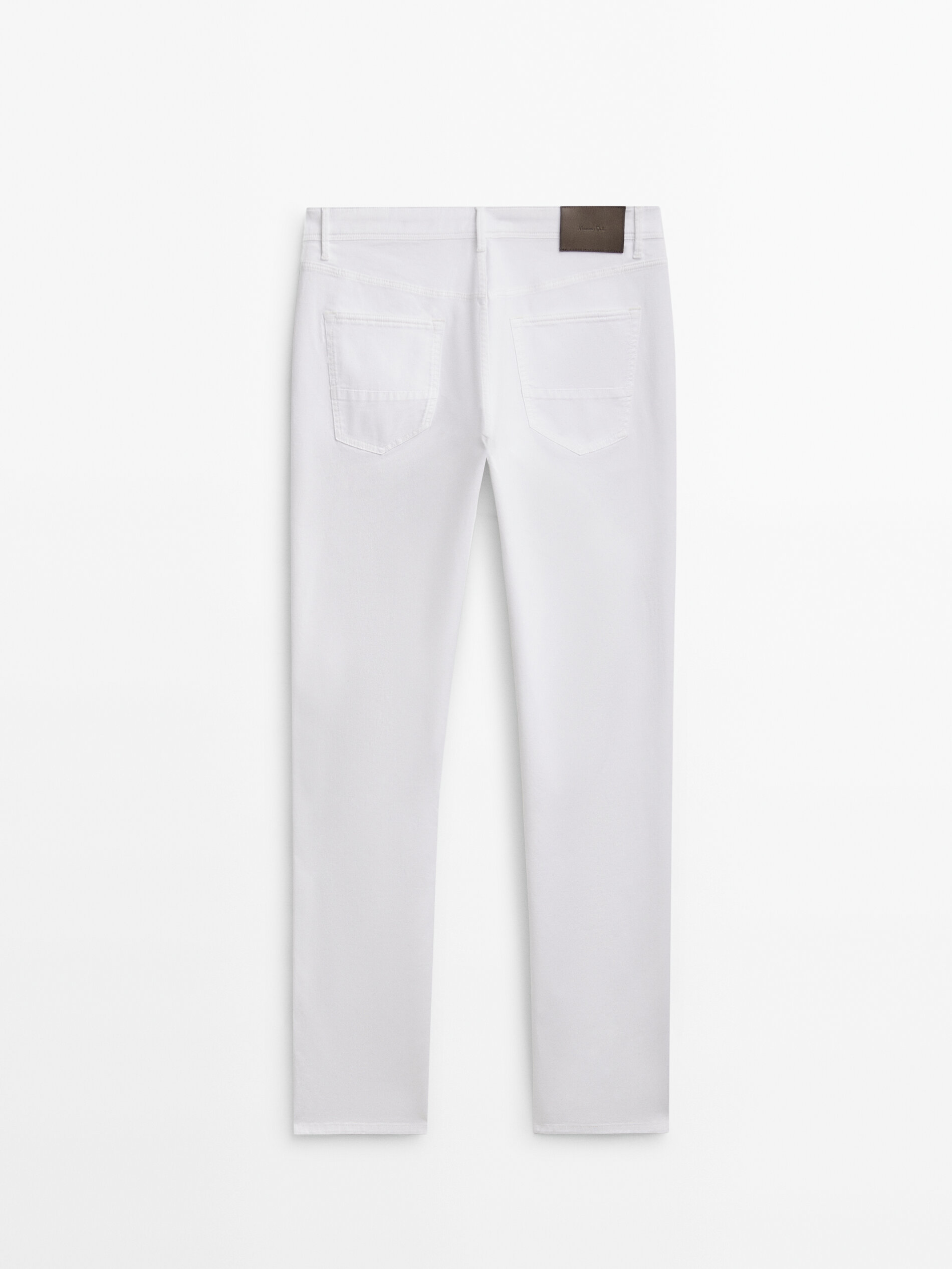 Pantalón tejanero tricotina slim fit - BLANCO