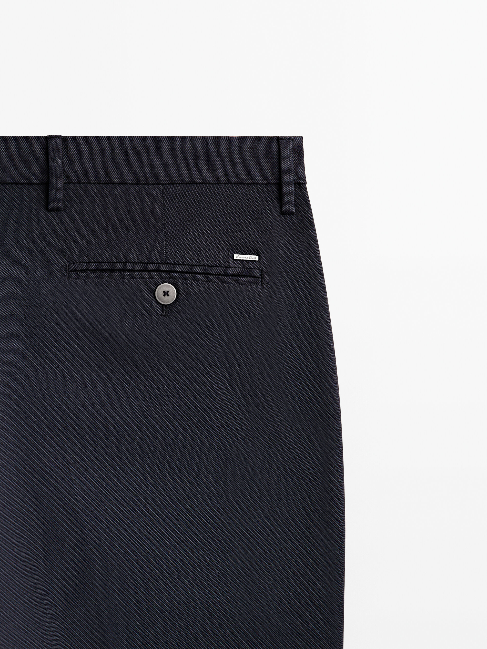 Pantalón chino tinte hilo ice cotton slim fit - AZUL MARINO