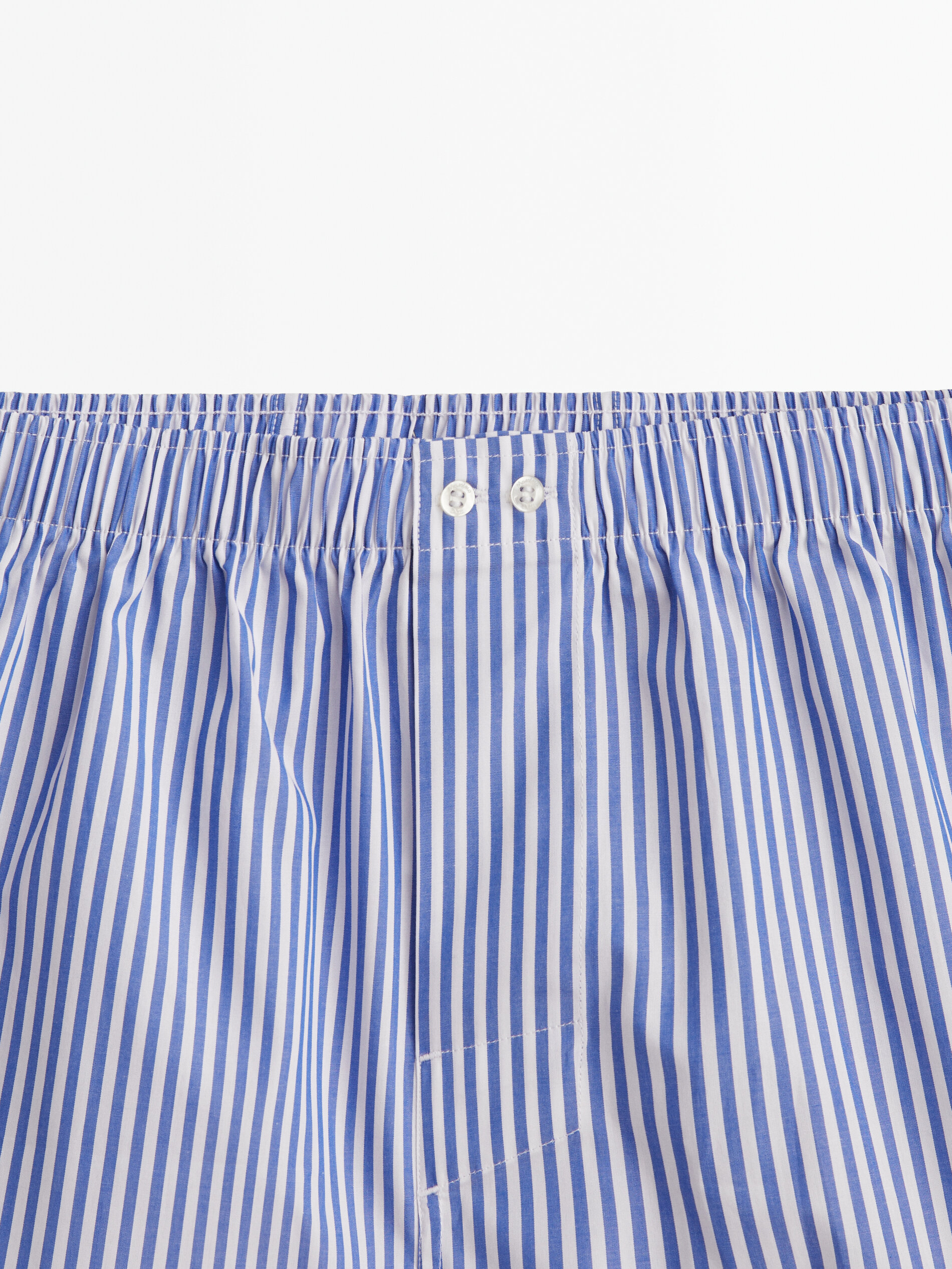 Calzoncillo popelín rayas - AZUL MARINO