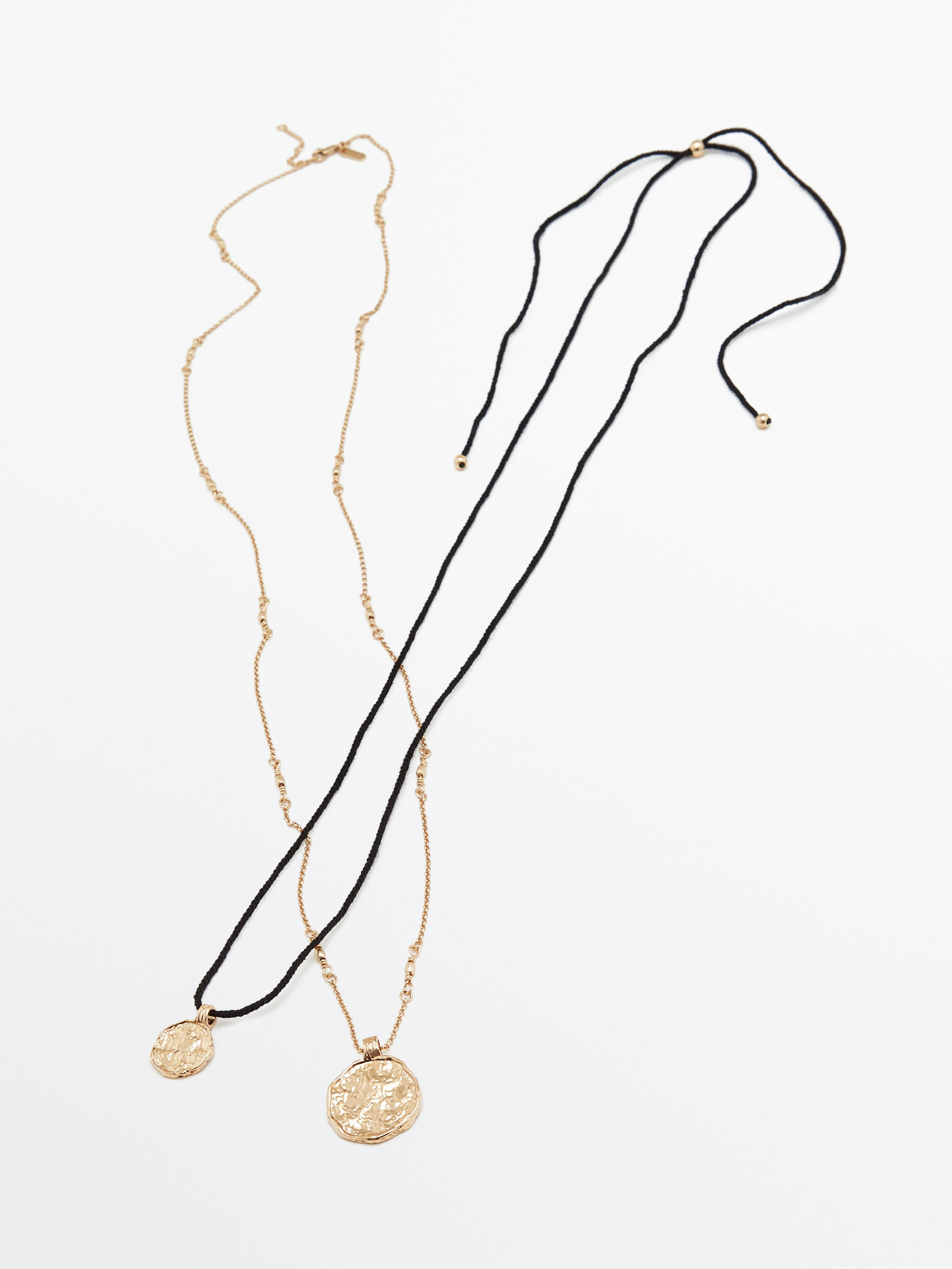 Collar combinado doble moneda - DORADO