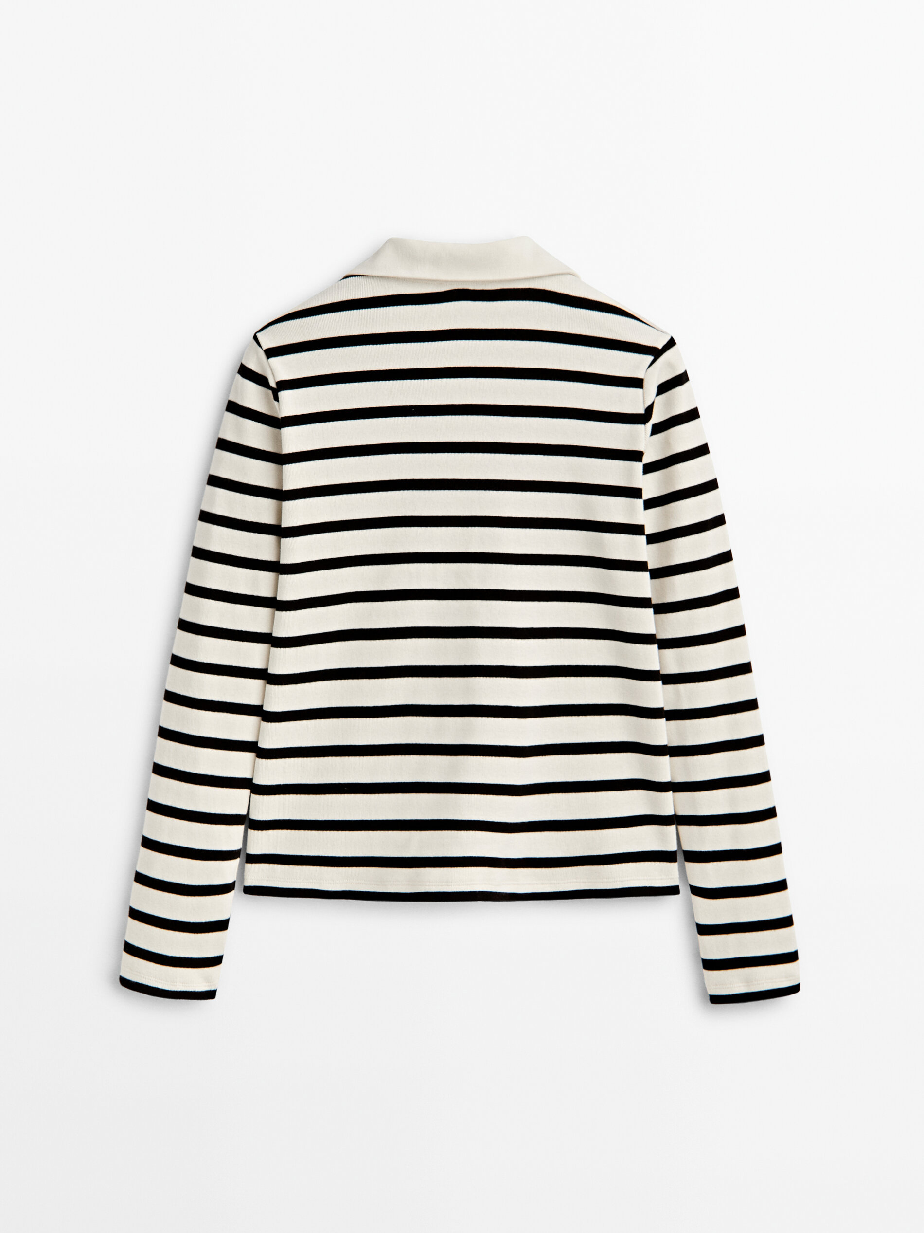 Polo rayas algodón - CRUDO