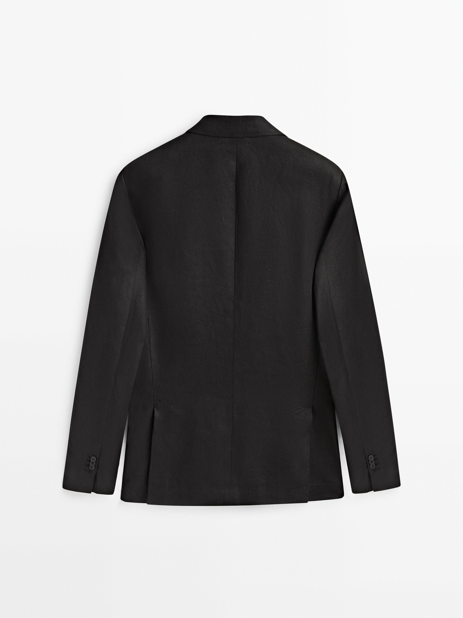 Americana traje negro lino - NEGRO