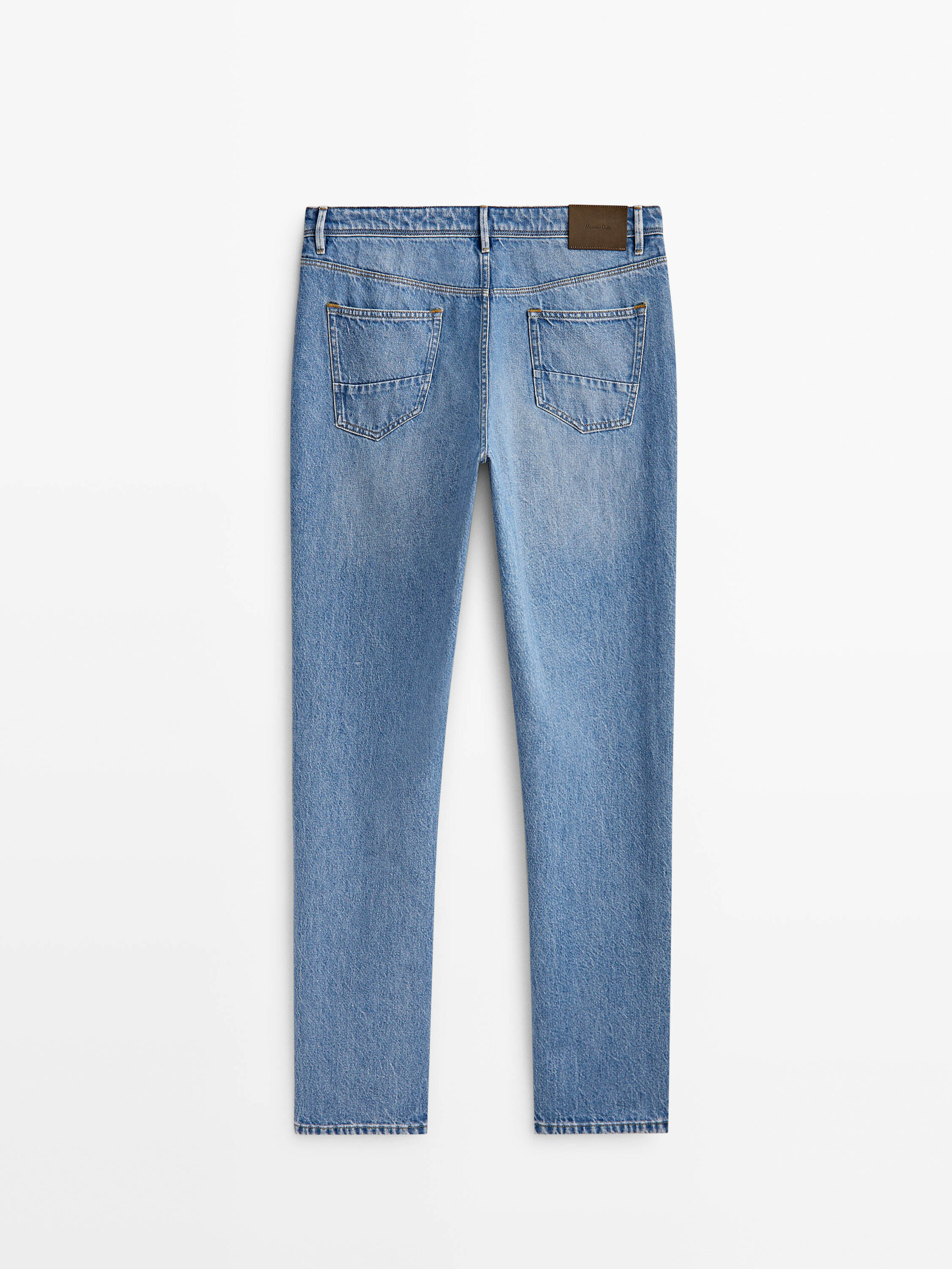 Pantalón vaquero mid bleach tapered fit - INDIGO