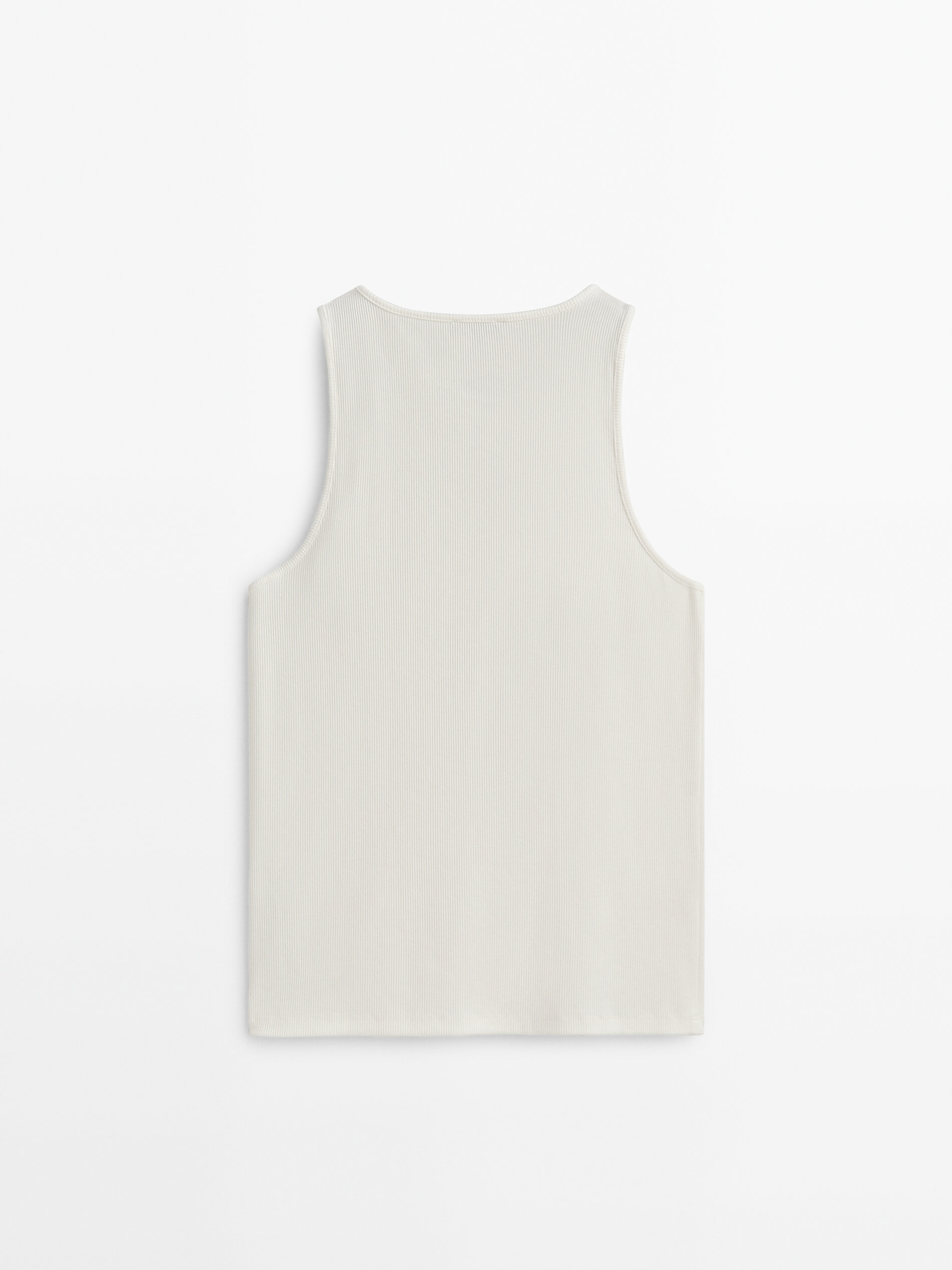 Camiseta cut out canalé - CRUDO