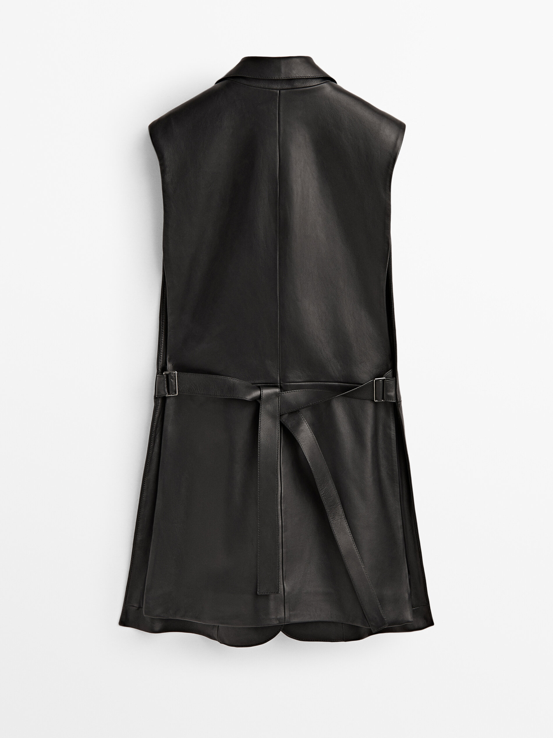 Chaleco piel napa - NEGRO