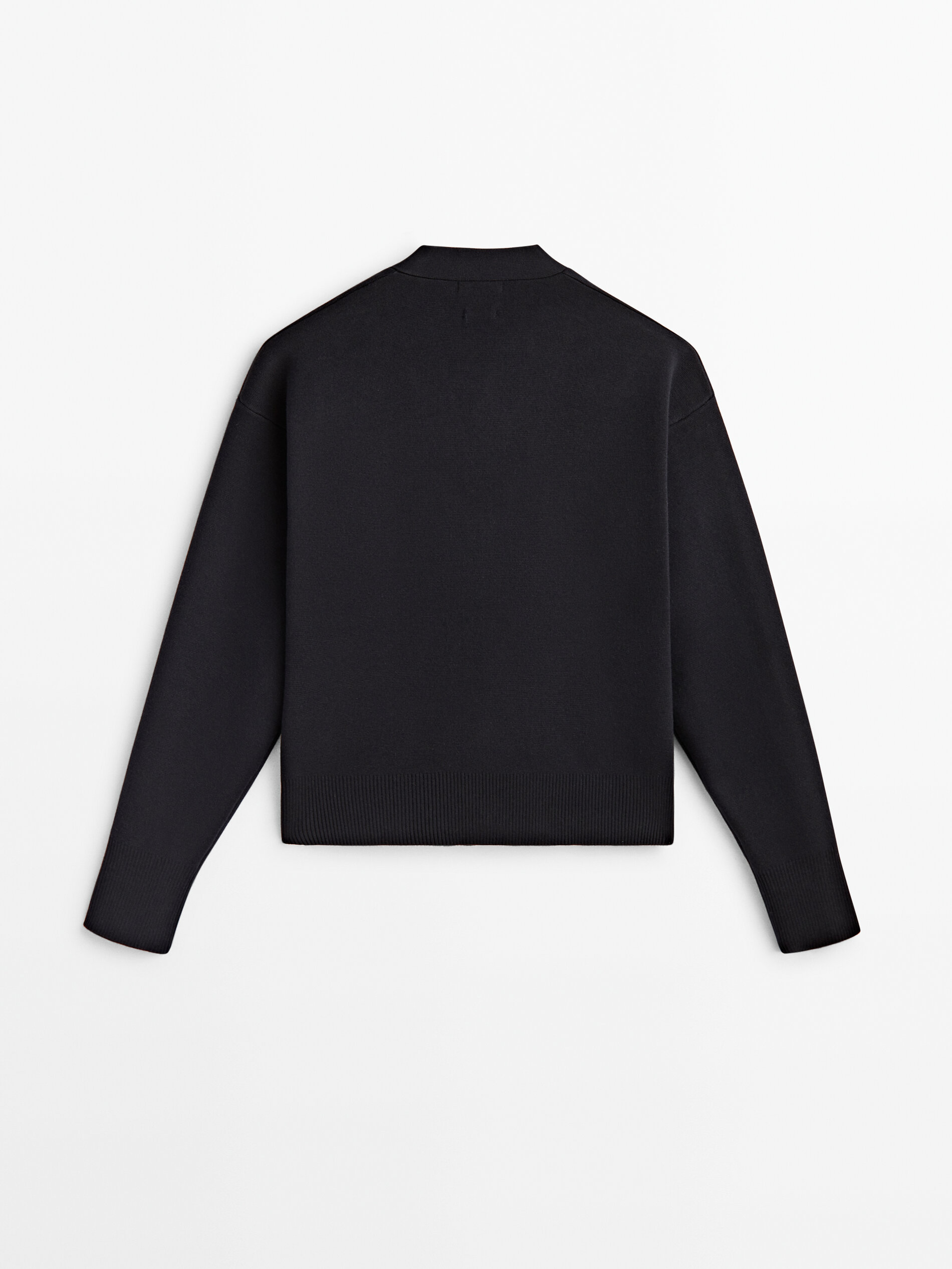 Cárdigan de punto con botones y bolsillos - MARINO OSCURO