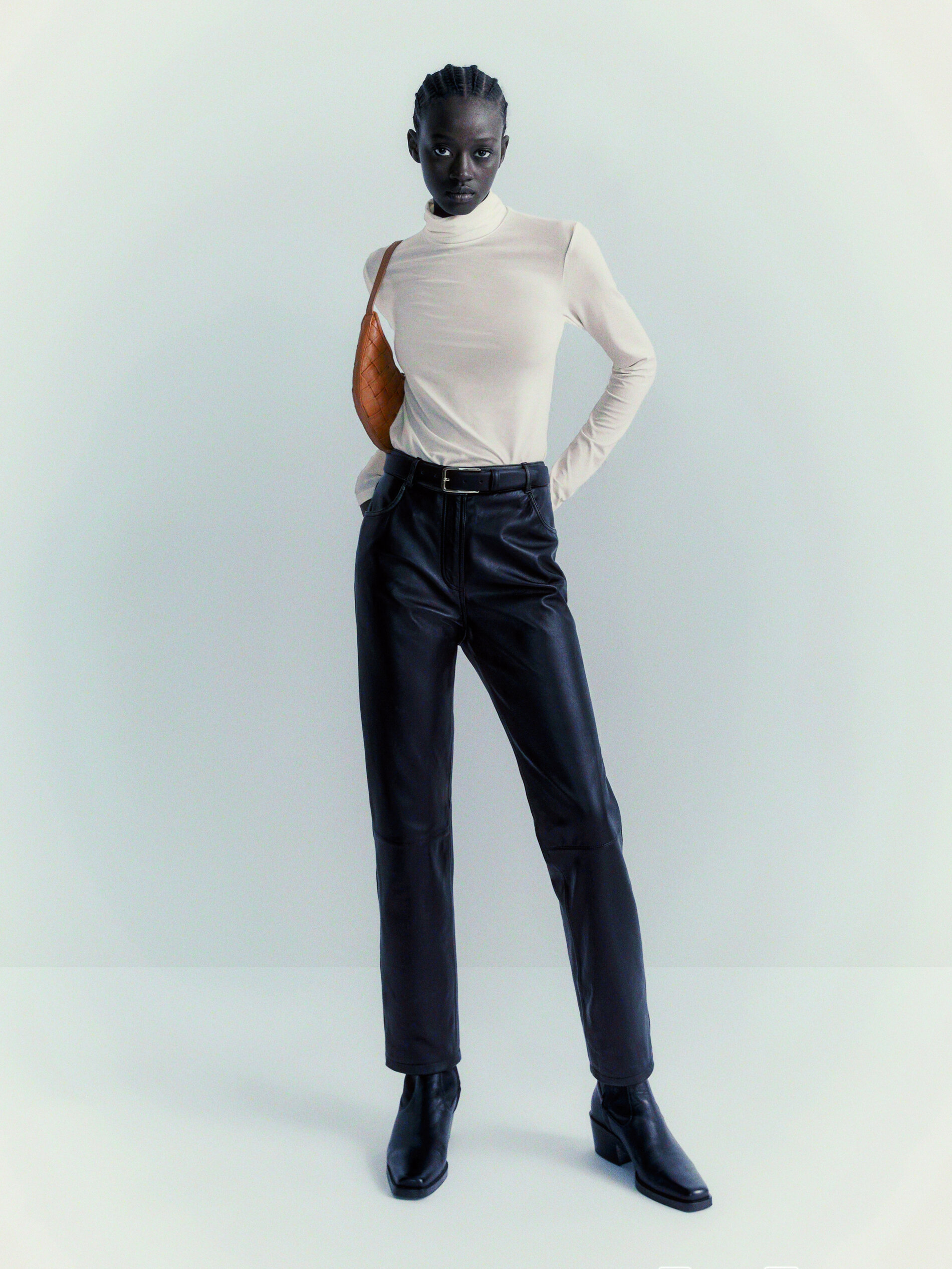 Camiseta cuello alto manga larga - CRUDO