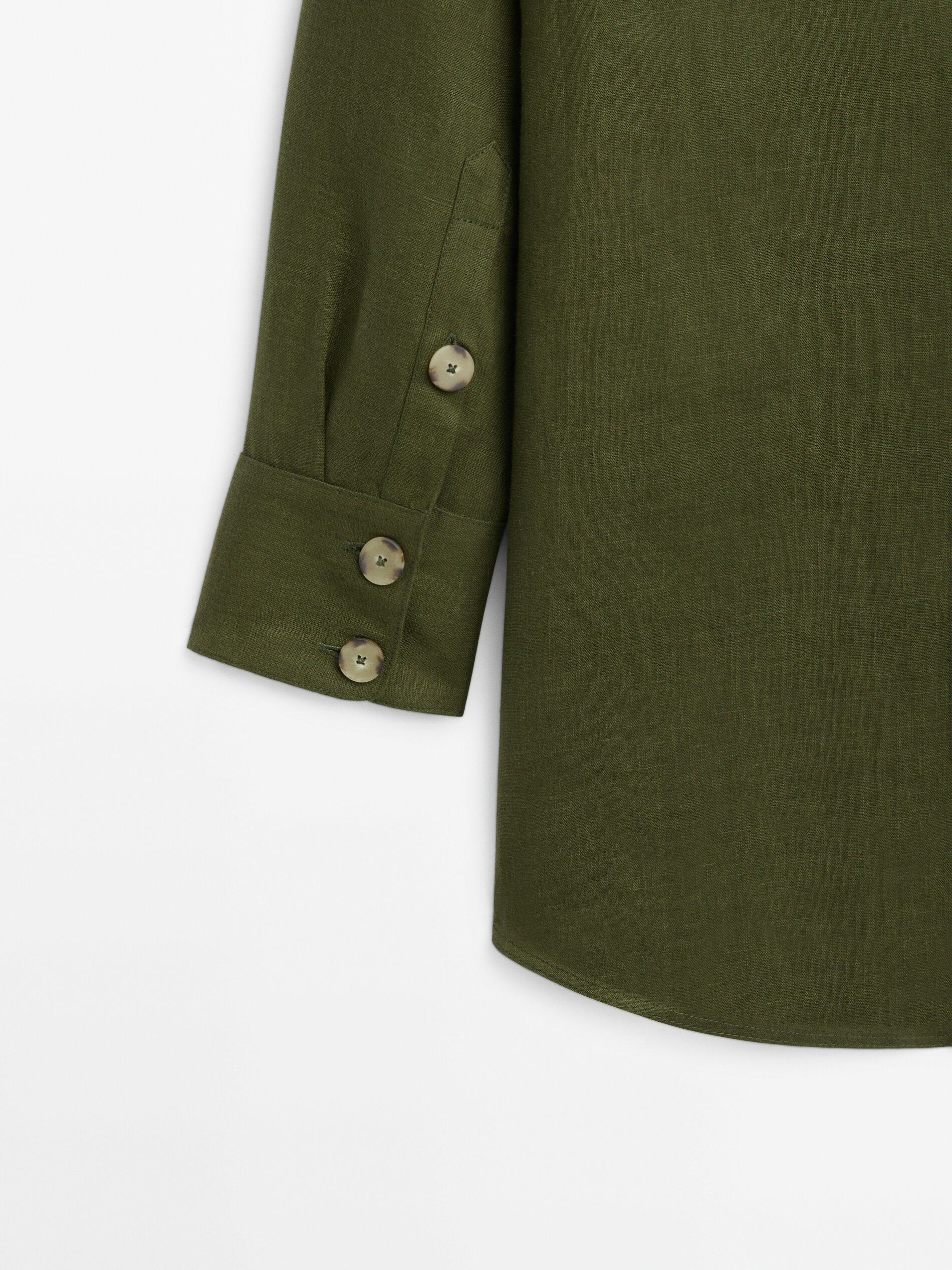 Americana kimono 100% lino - VERDE