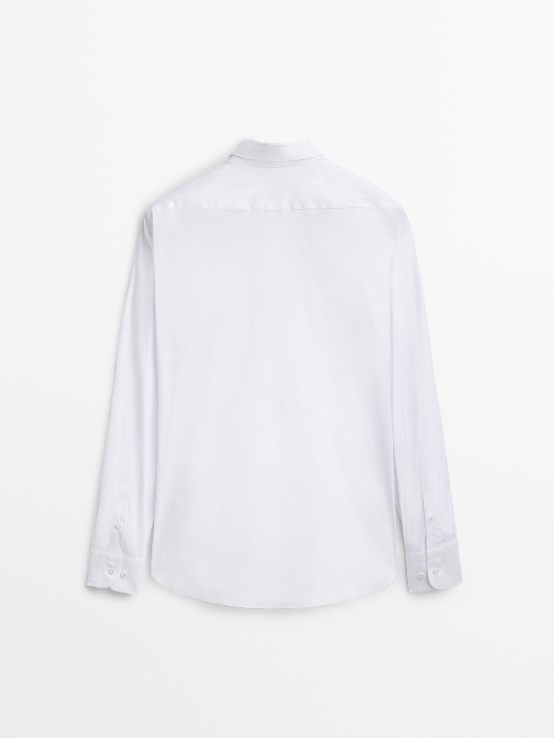 Camisa stretch slim fit -Studio - BLANCO