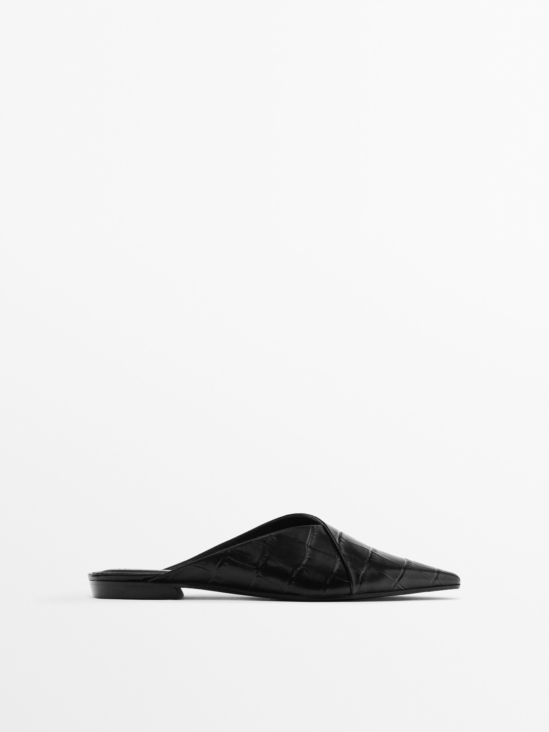 Babucha piel - NEGRO