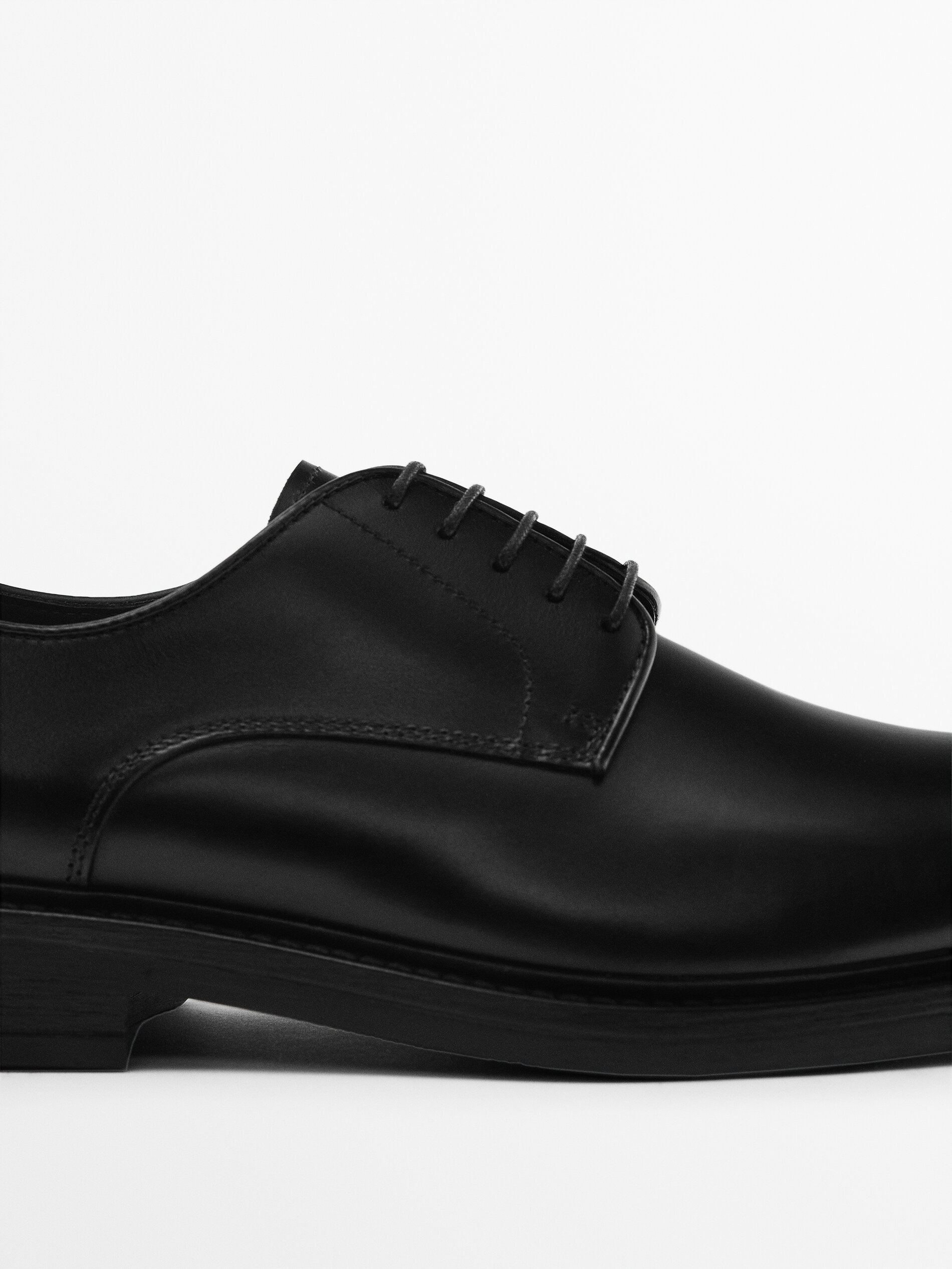 Zapato derby piel negro - NEGRO
