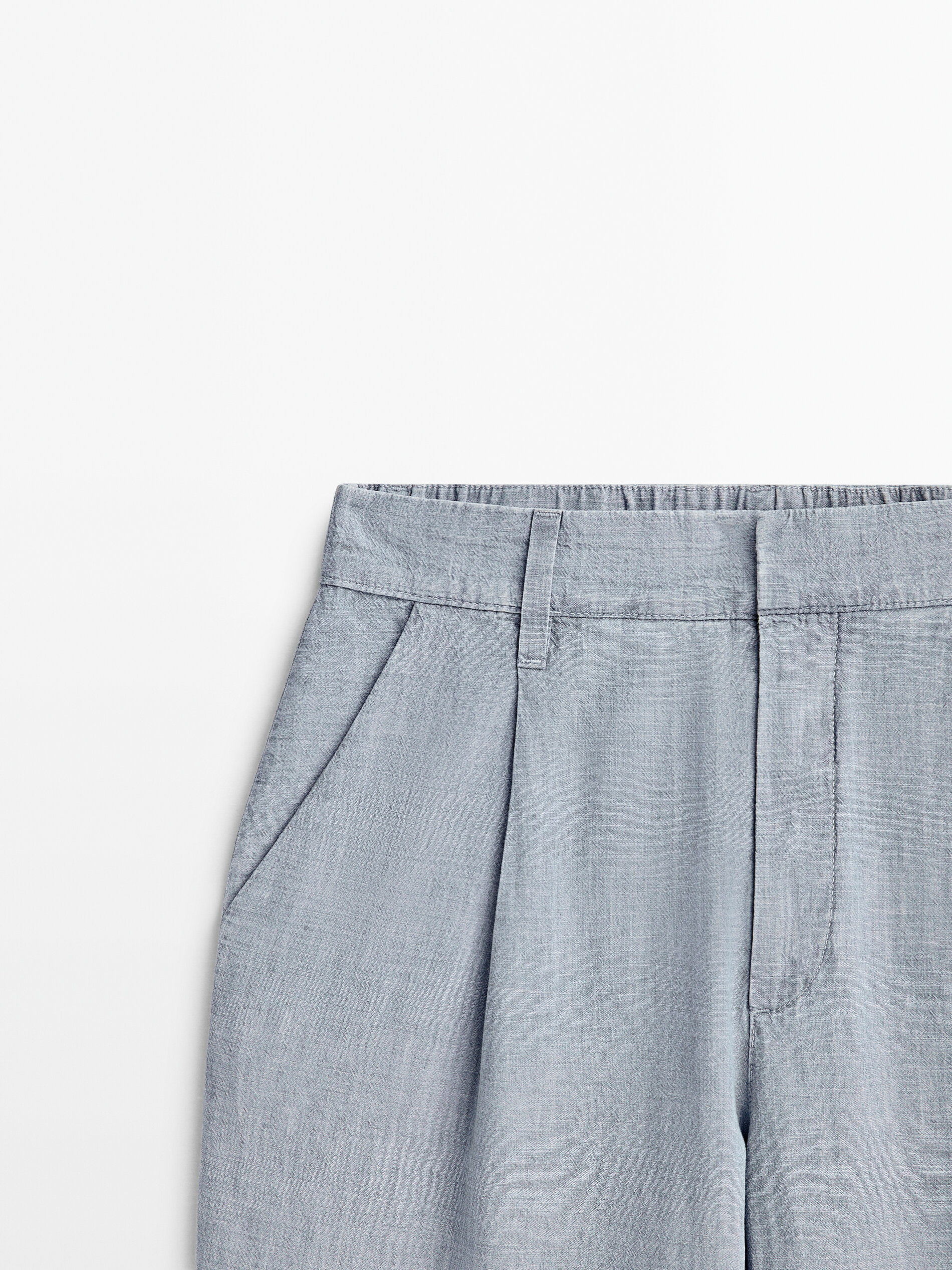 Pantalón denim fluido ancho - Azul Claro