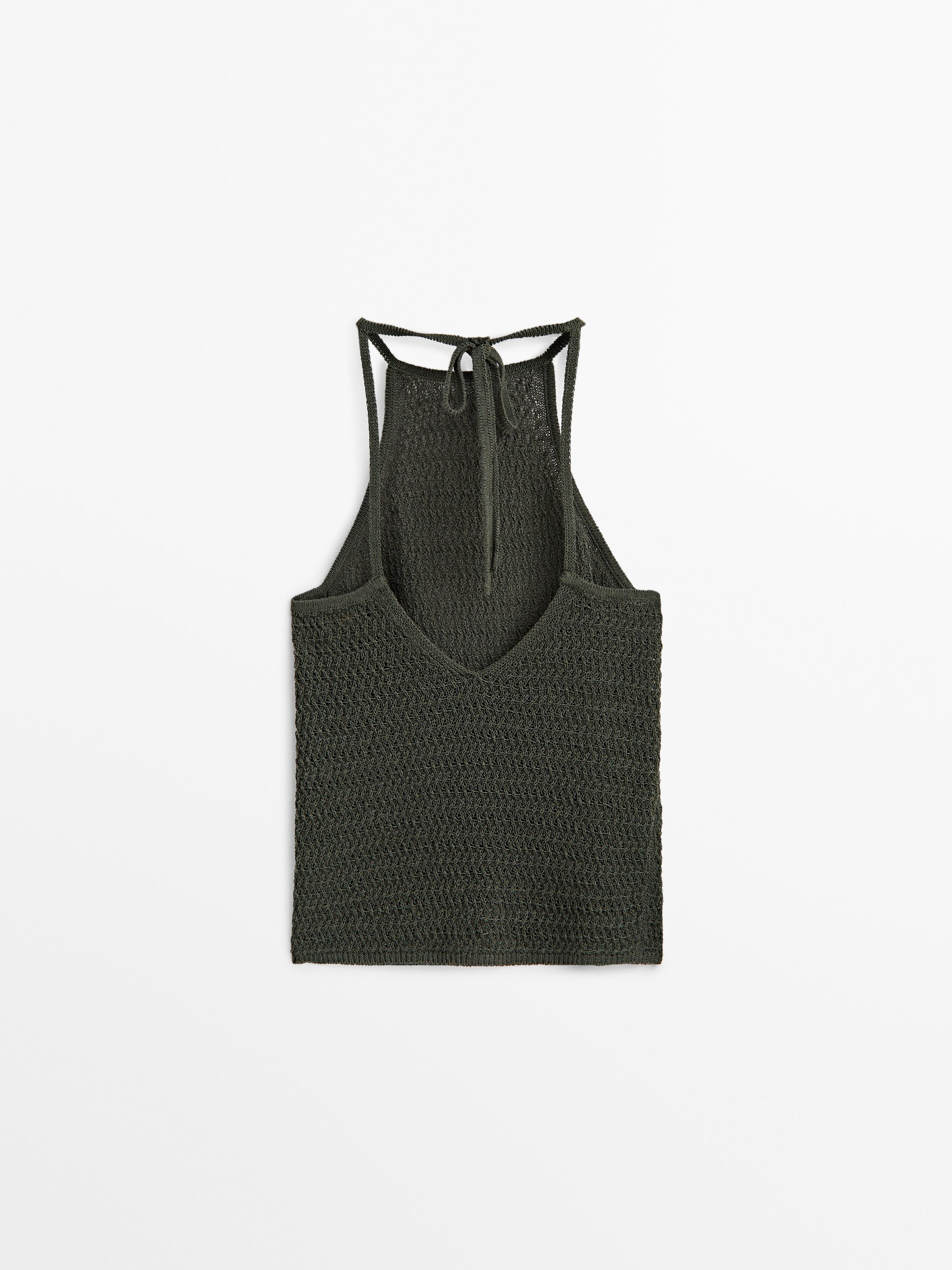 Top punto calado tirantes - KAKI OSCURO