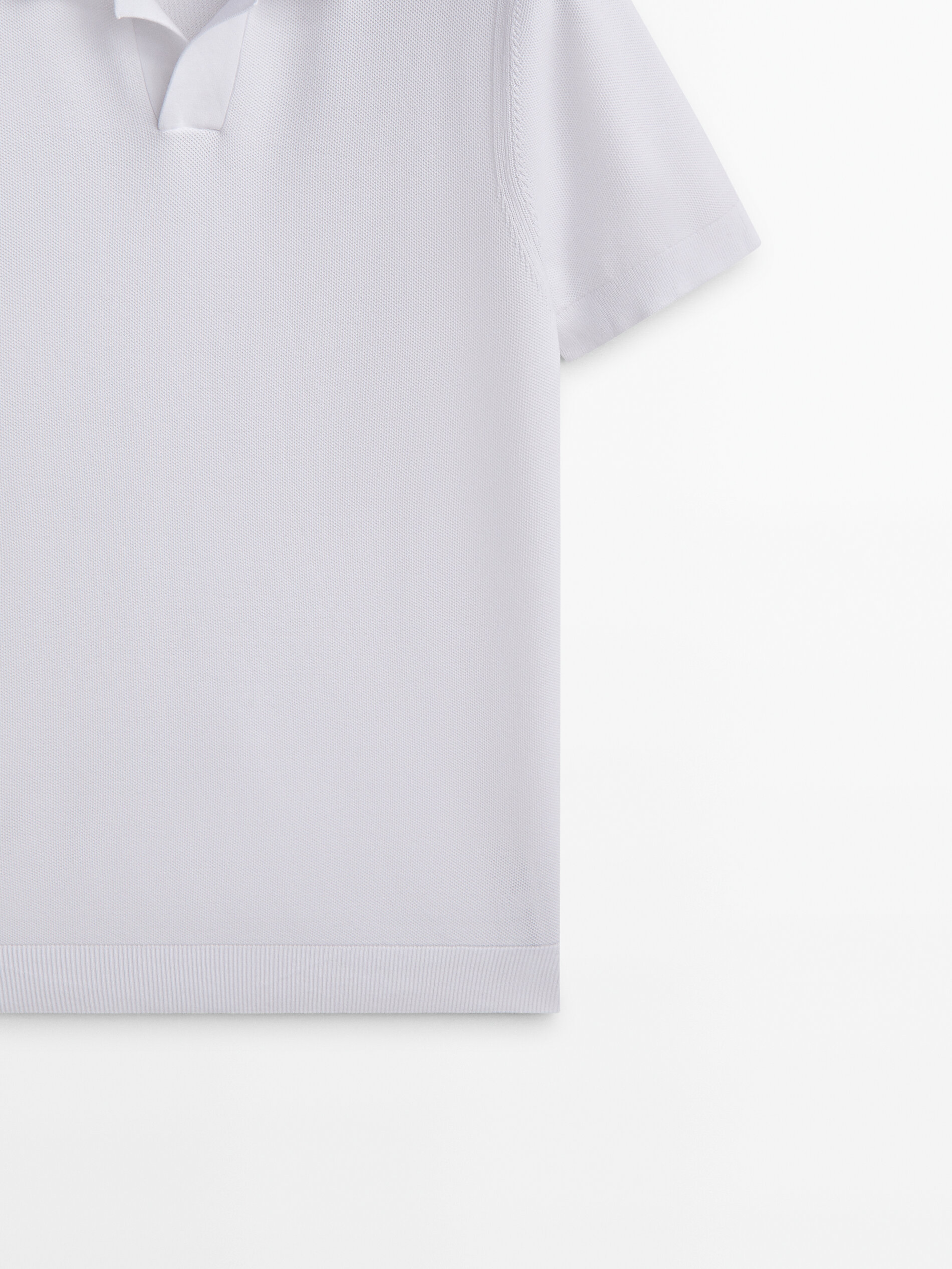 Jersey polo punto nido de abeja - BLANCO